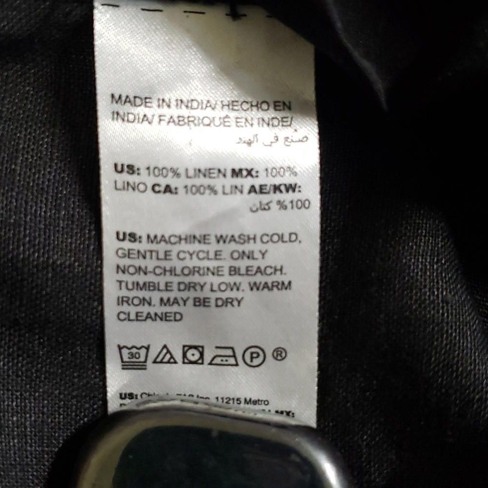 Chicos CT689 Chico's Ladies Black Linen Drawstring Pant 10T Size 32" / US 10 / IT 46 - 10 Thumbnail