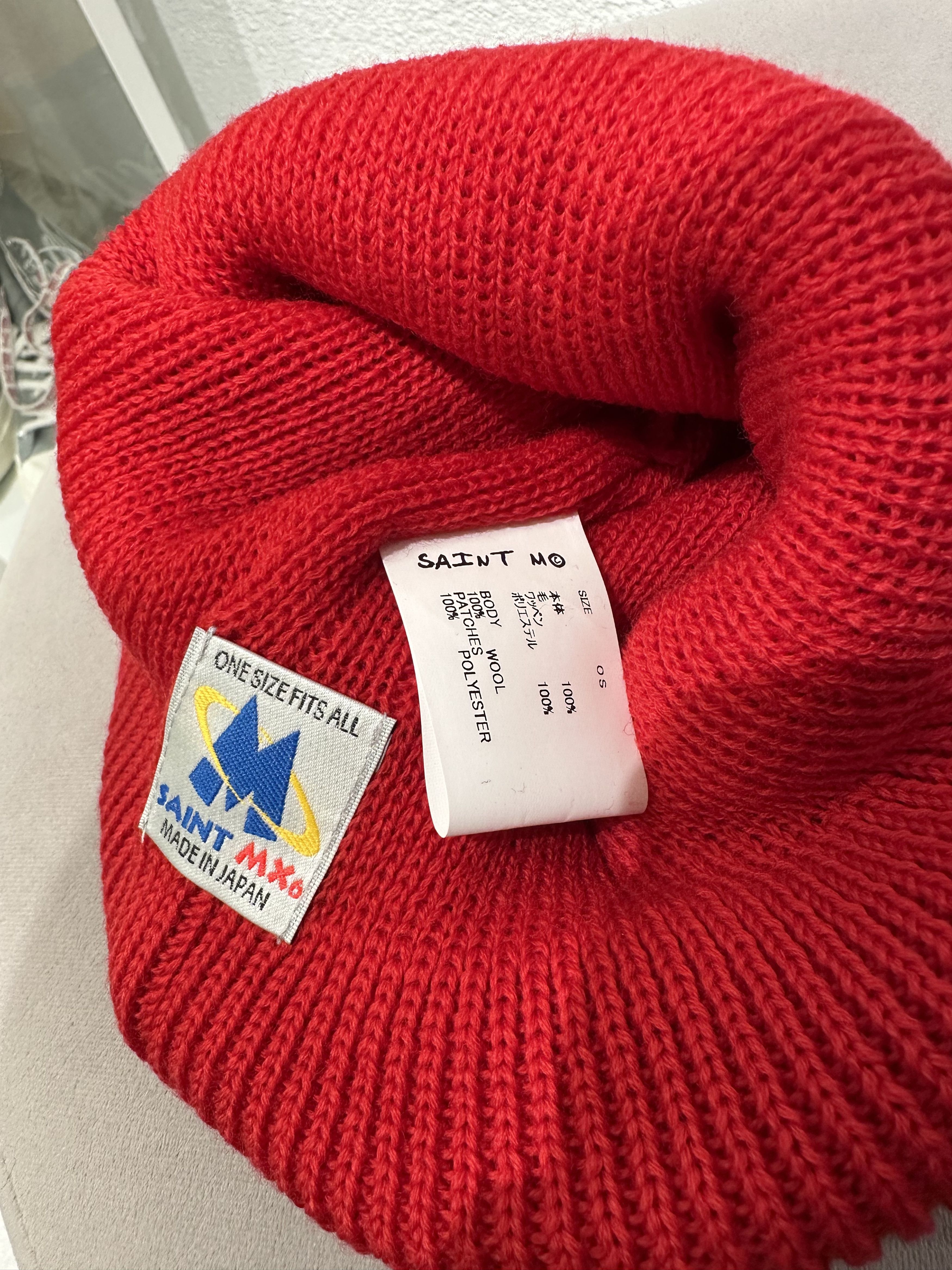 Saint Michael Saint michael knit logo patch beanie hat Size ONE SIZE - 5 Thumbnail