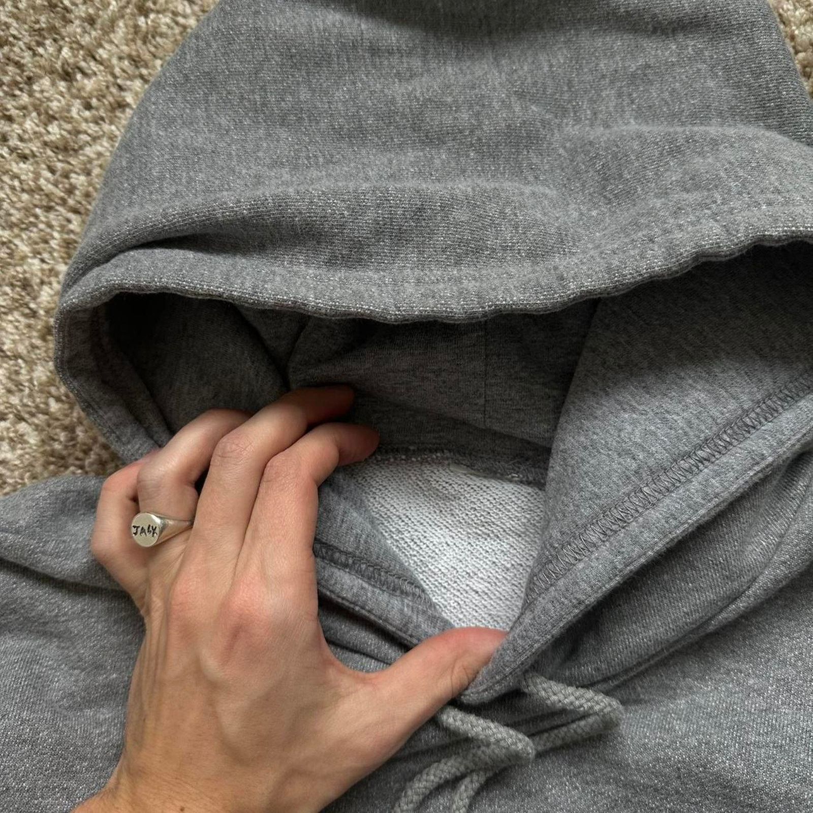 American Apparel Grey Blank Los Angeles Apparel Hoodie Pullover Sweatshirt Size US M / EU 48-50 / 2 - 6 Thumbnail