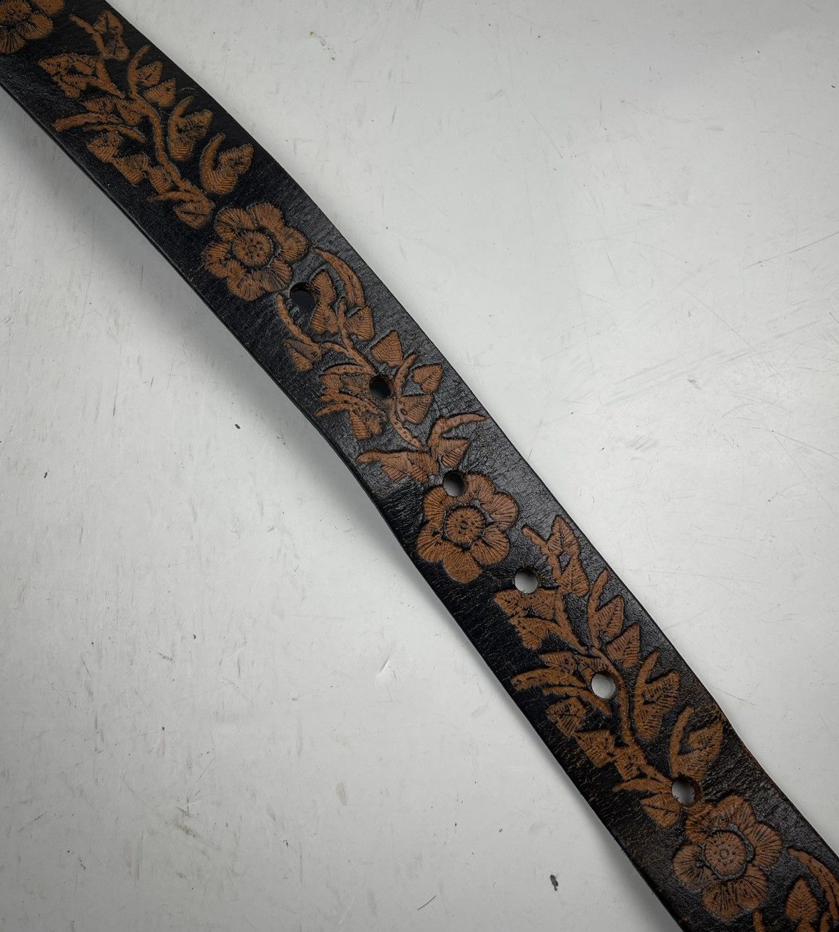 Japanese Brand nice design leather belt tc48 Size 30 - 3 Thumbnail