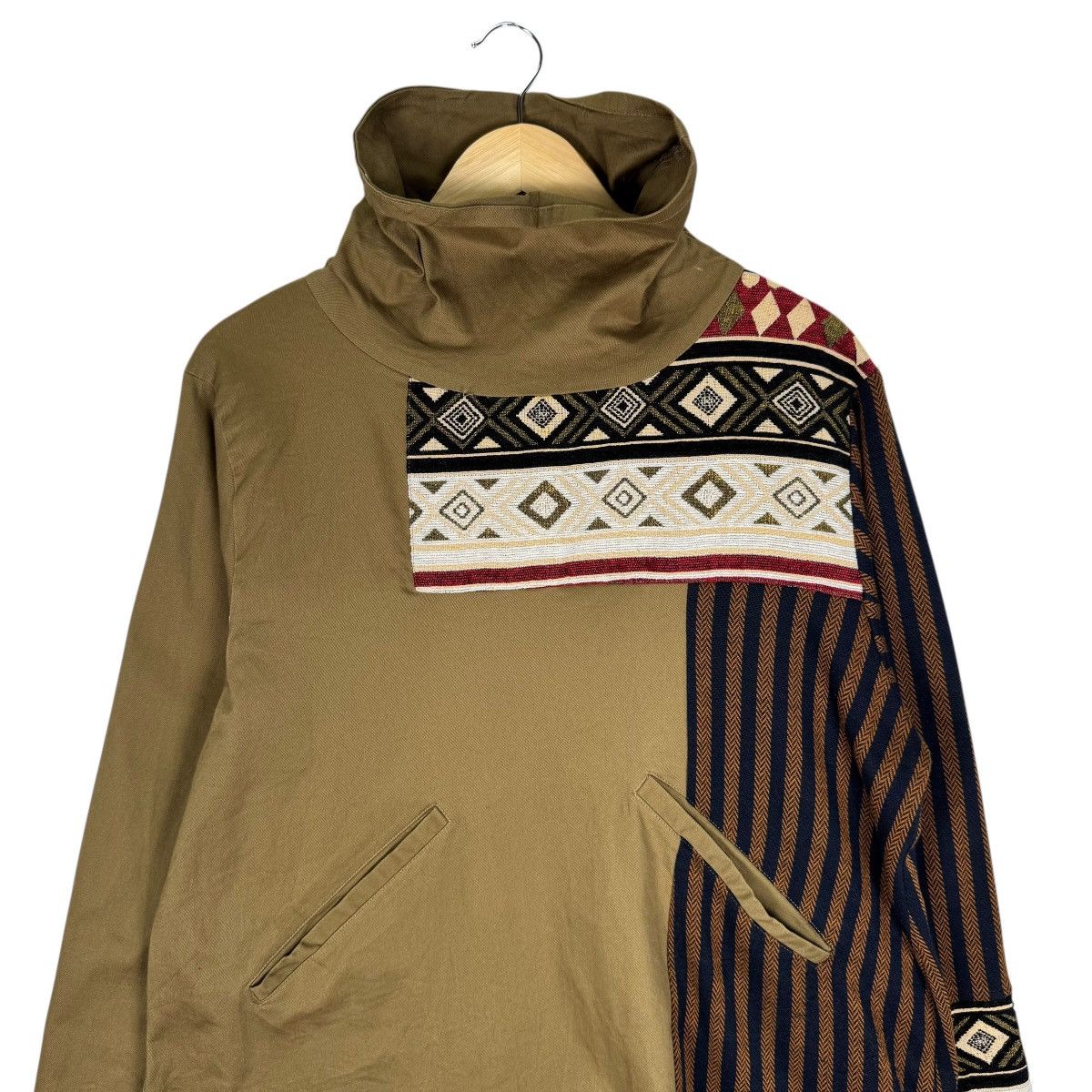 Japanese Brand ☀️ANIMA PATHCHWORK TURTLENECK JUMPER LIKE KAPITAL Size US M / EU 48-50 / 2 - 3 Thumbnail