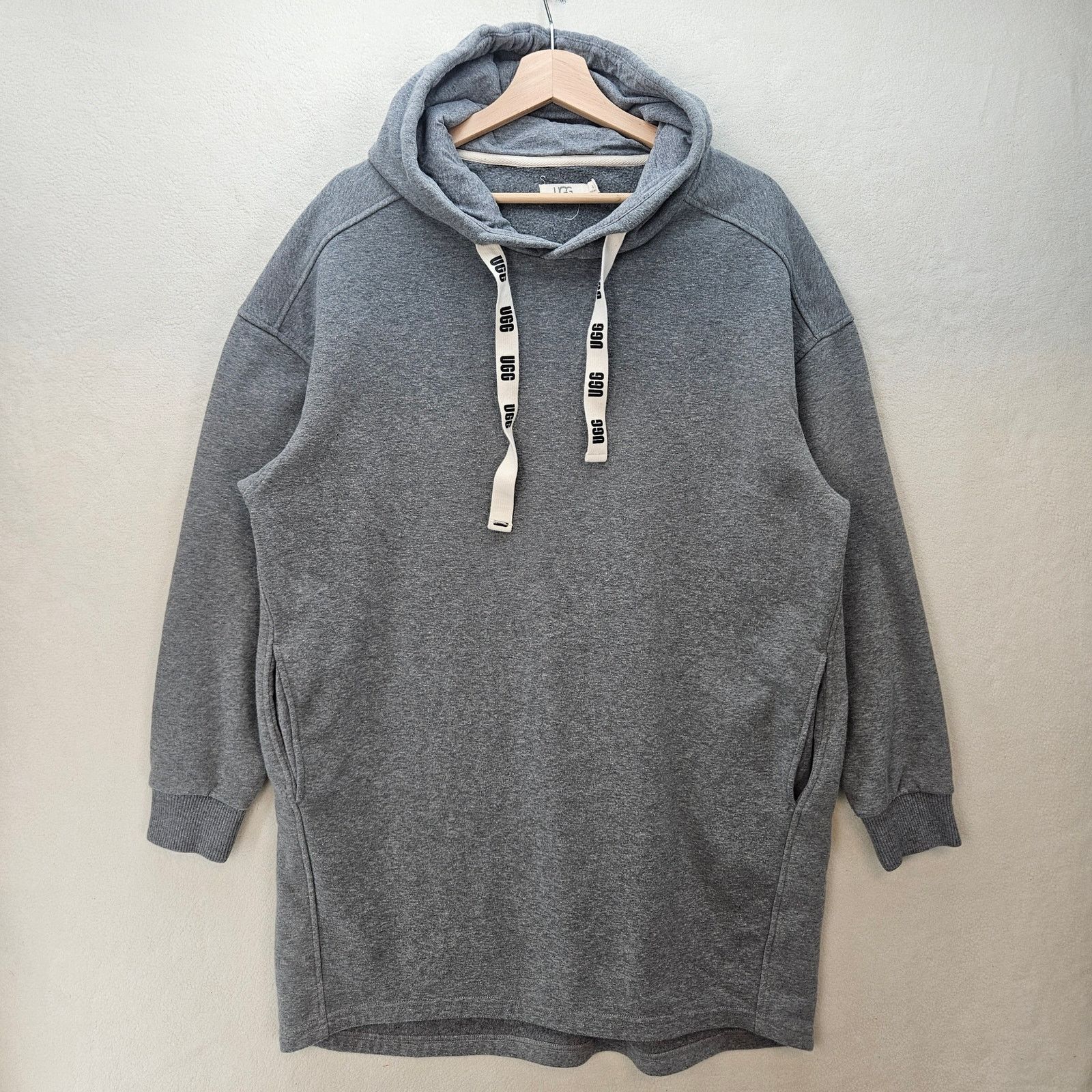Ugg UGG WOMEN'S LARGE HEATHER GRAY HOODED SWEATER DRESS PILED Size L / US 10 / IT 46 - 1 Thumbnail
