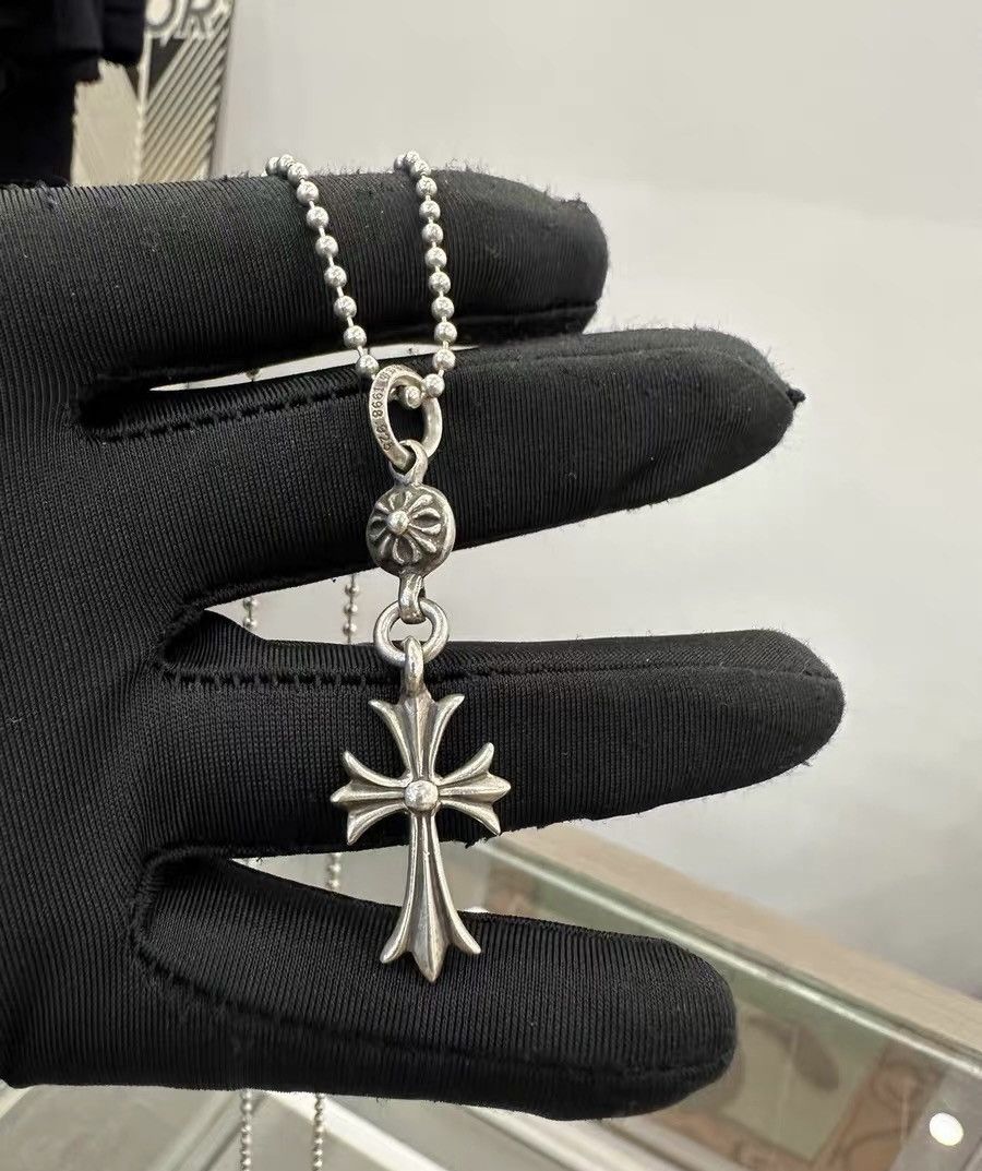 Chrome Hearts Chrome Hearts Single-Sphere Cross Silver Five-Bead Necklace Size ONE SIZE - 1 Thumbnail