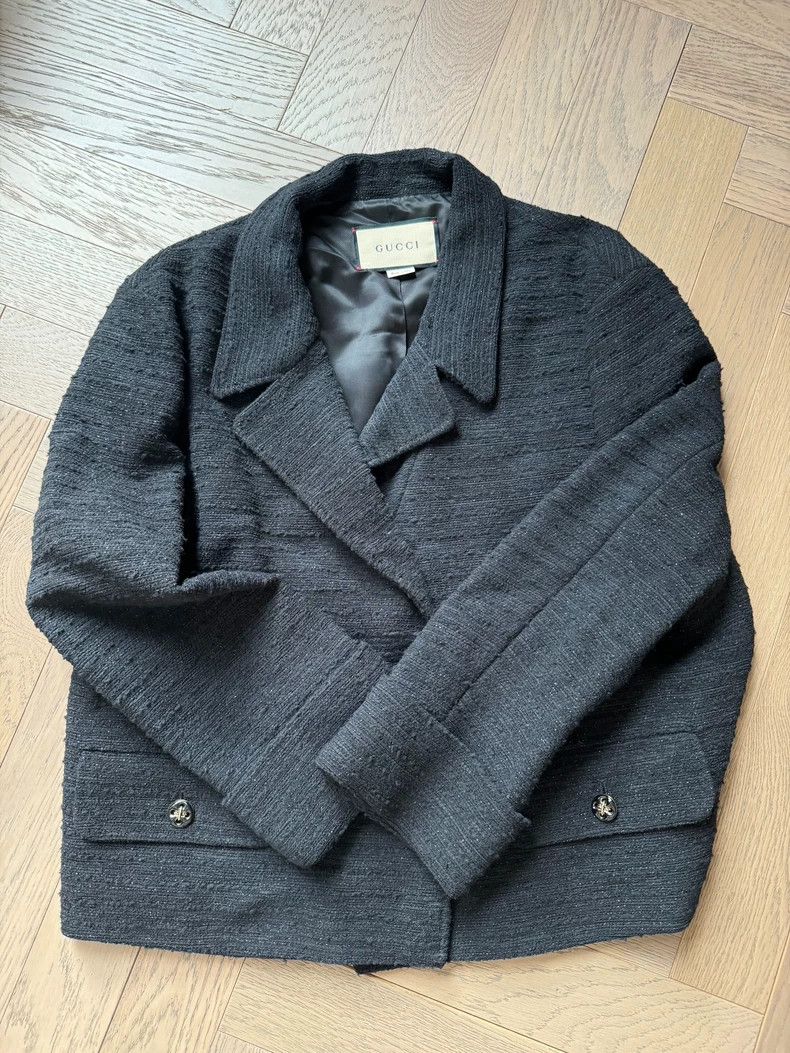 Gucci Double-Breasted Black Jacket - dmc