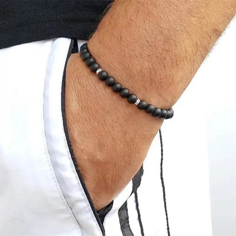 Jewelry Black + Dark Gray Mini Beads Bracelet Size ONE SIZE - 2 Thumbnail