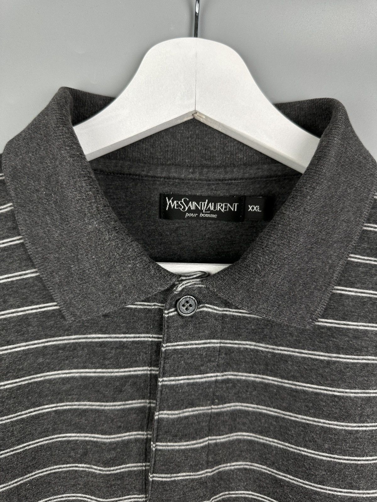 Yves Saint Laurent Yves Saint Laurent YSL Polo T Shirt Stripe Luxury Old Money Size US XL / EU 56 / 4 - 4 Thumbnail
