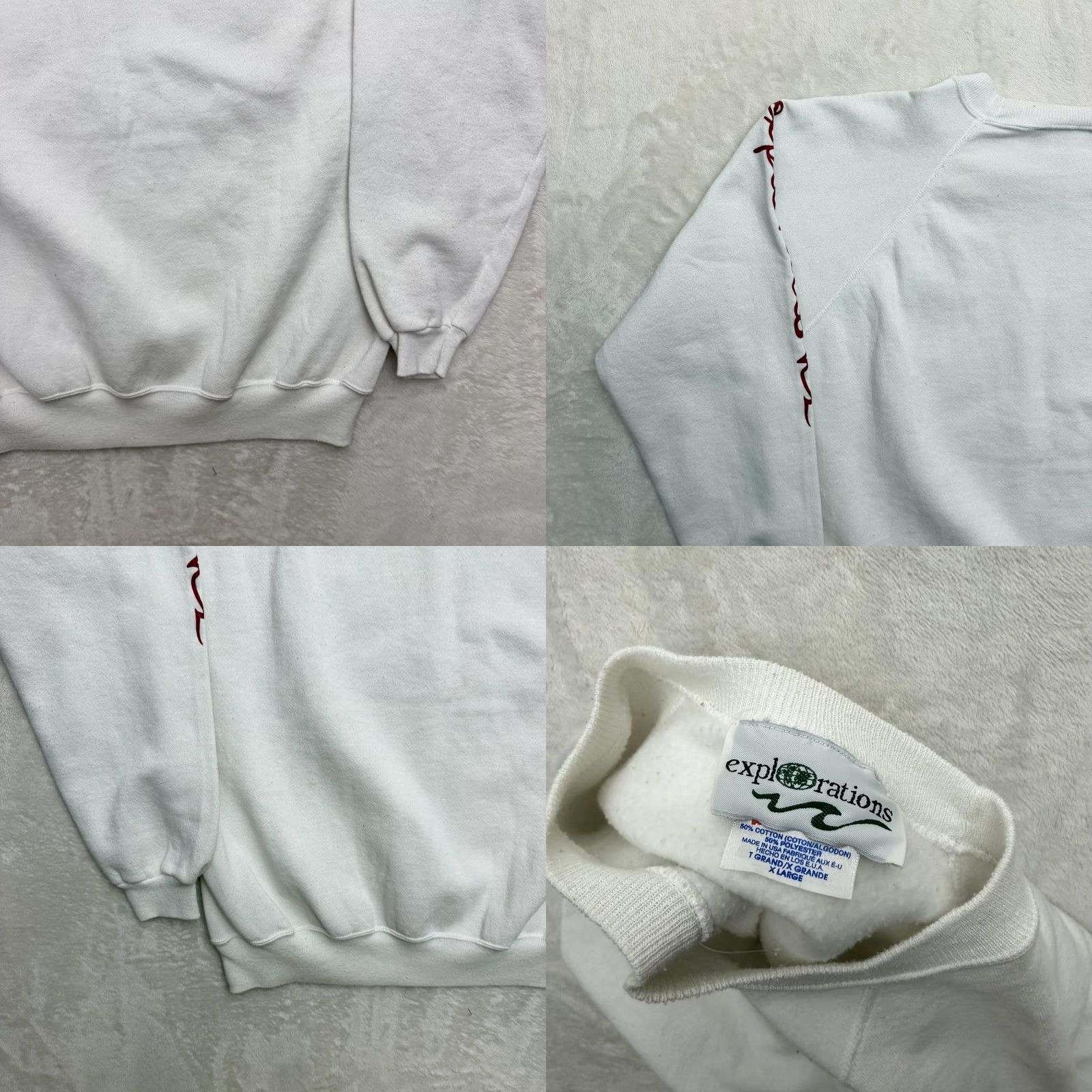 Vintage VINTAGE Explorations Peace On Earth Sweatshirt Mens XL White Graphic Print Christmas Animals Lion Lamb Size US XL / EU 56 / 4 - 9 Thumbnail