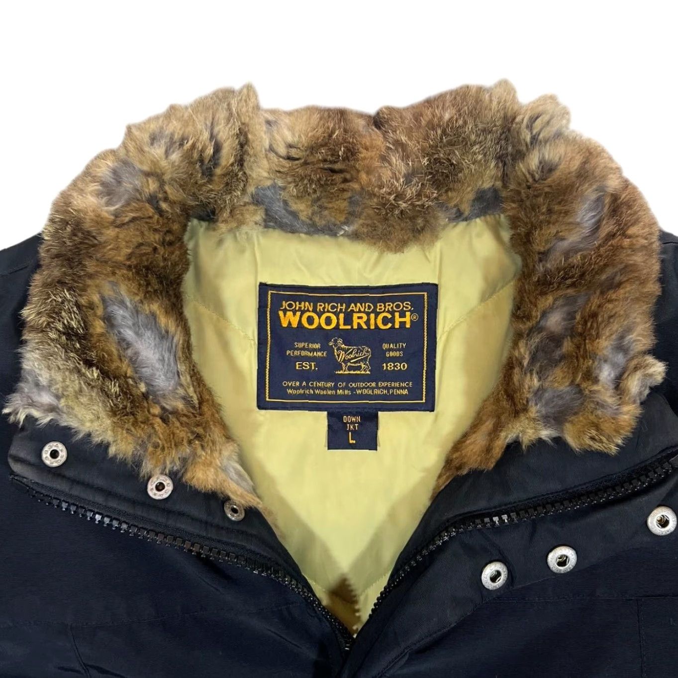 Vintage VINTAGE WOOLRICH Fur Trim Down Fill Padded Longline Zip Jacket Women's Large Size L / US 10 / IT 46 - 3 Thumbnail