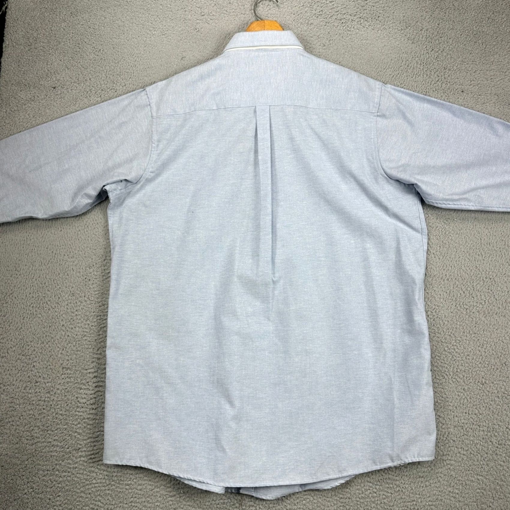 Vintage VINTAGE? Susquehanna Trail Men Bon-Ton Dress Shirt 18-18.5 35-36 2XL Blue Button-Down NEW Size 48R - 4 Thumbnail