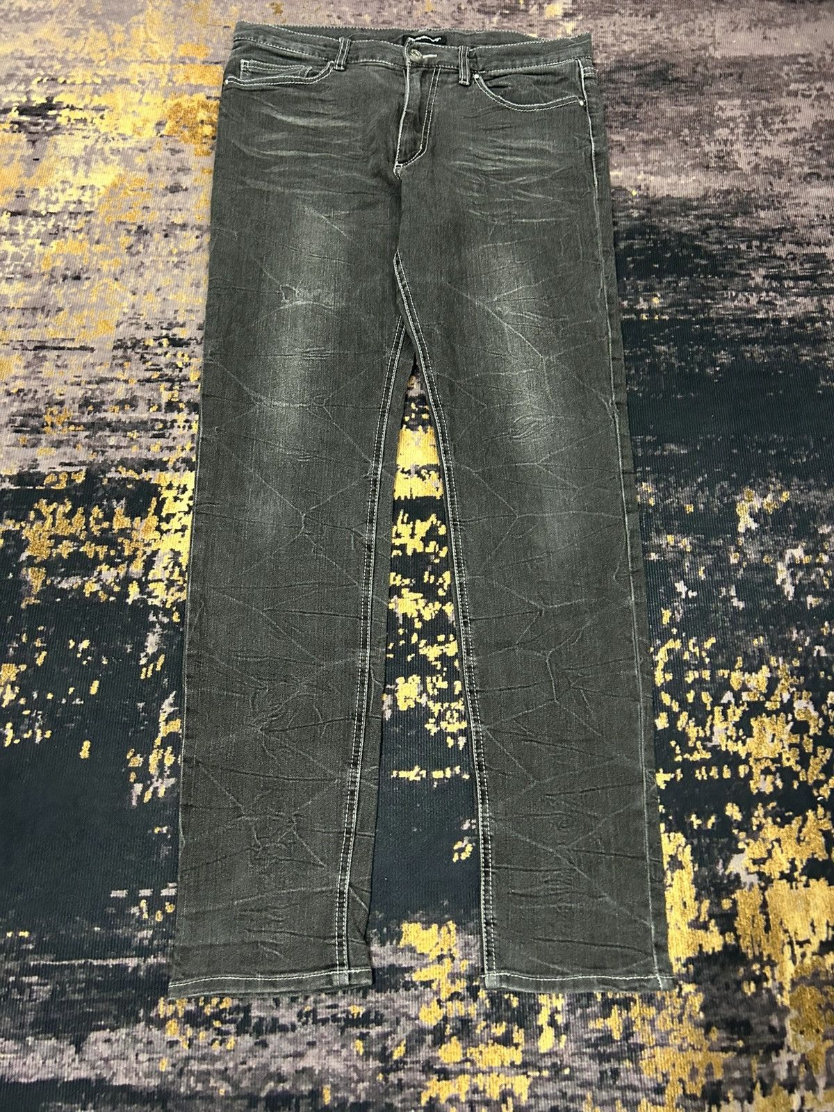 Tornado Mart Semntic Design Japan Whiskered jeans Size US 33 - 4 Thumbnail