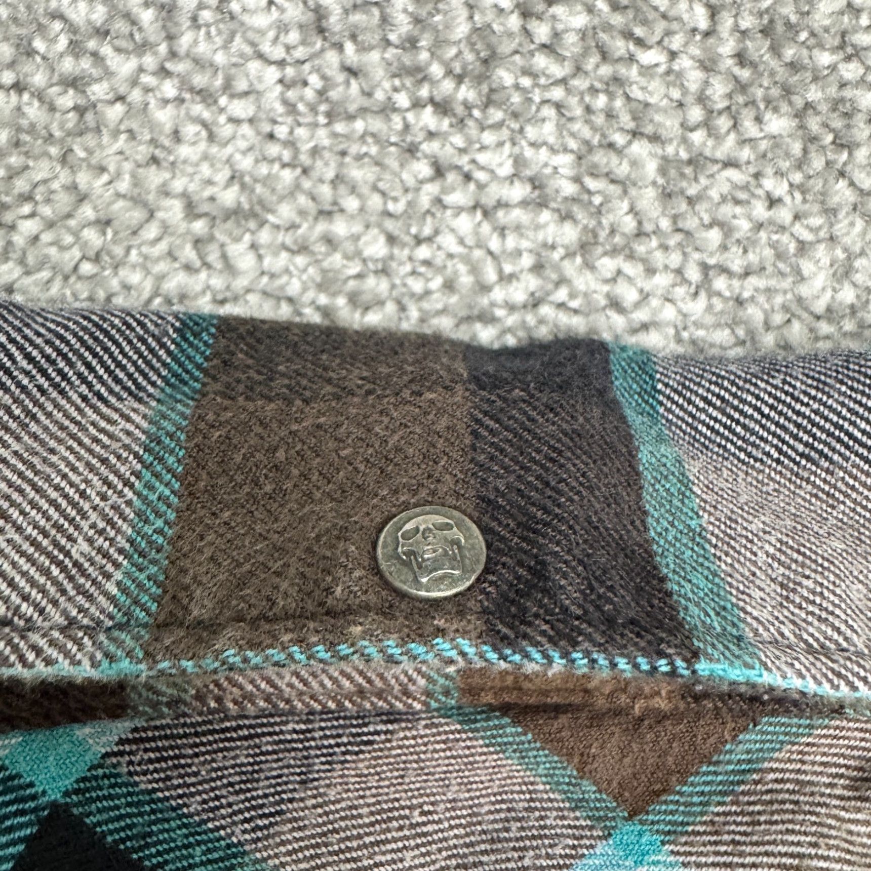 Vans VANS Shirt Men Small S Brown Teal Plaid Cotton Flannel Button-Up Vintage: Fall Collection 2010 Casual Streetwear Size US S / EU 44-46 / 1 - 6 Thumbnail