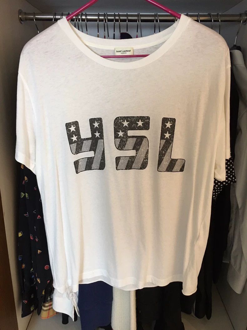 Saint Laurent Paris Saint Laurent Paris Saint Laurent Classic Logo Short Sleev Size US L / EU 52-54 / 3 - 1 Thumbnail