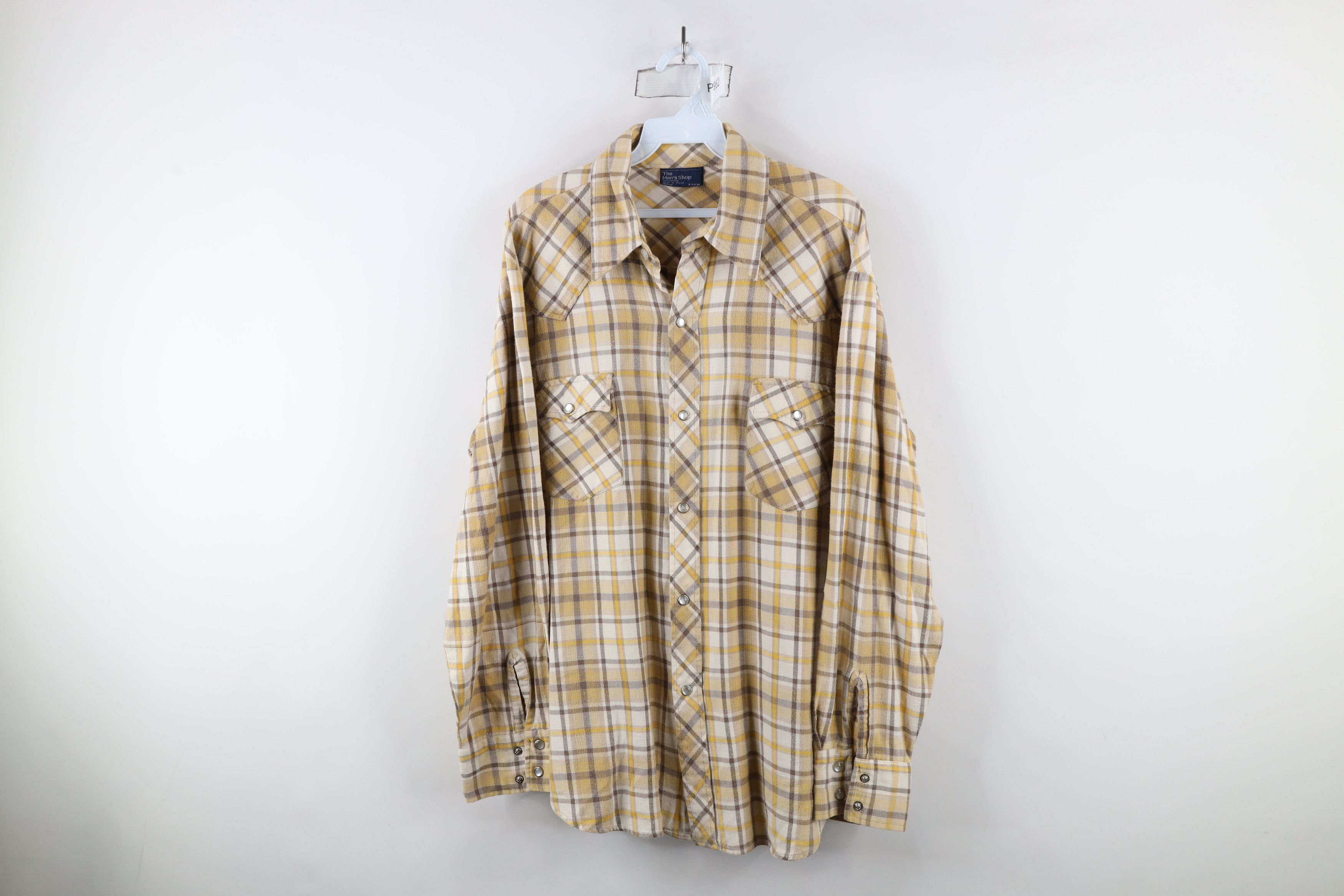 Vintage Vintage 70s Streetwear Rodeo Flannel Snap Button Shirt Plaid Size US XL / EU 56 / 4 - 1 Thumbnail
