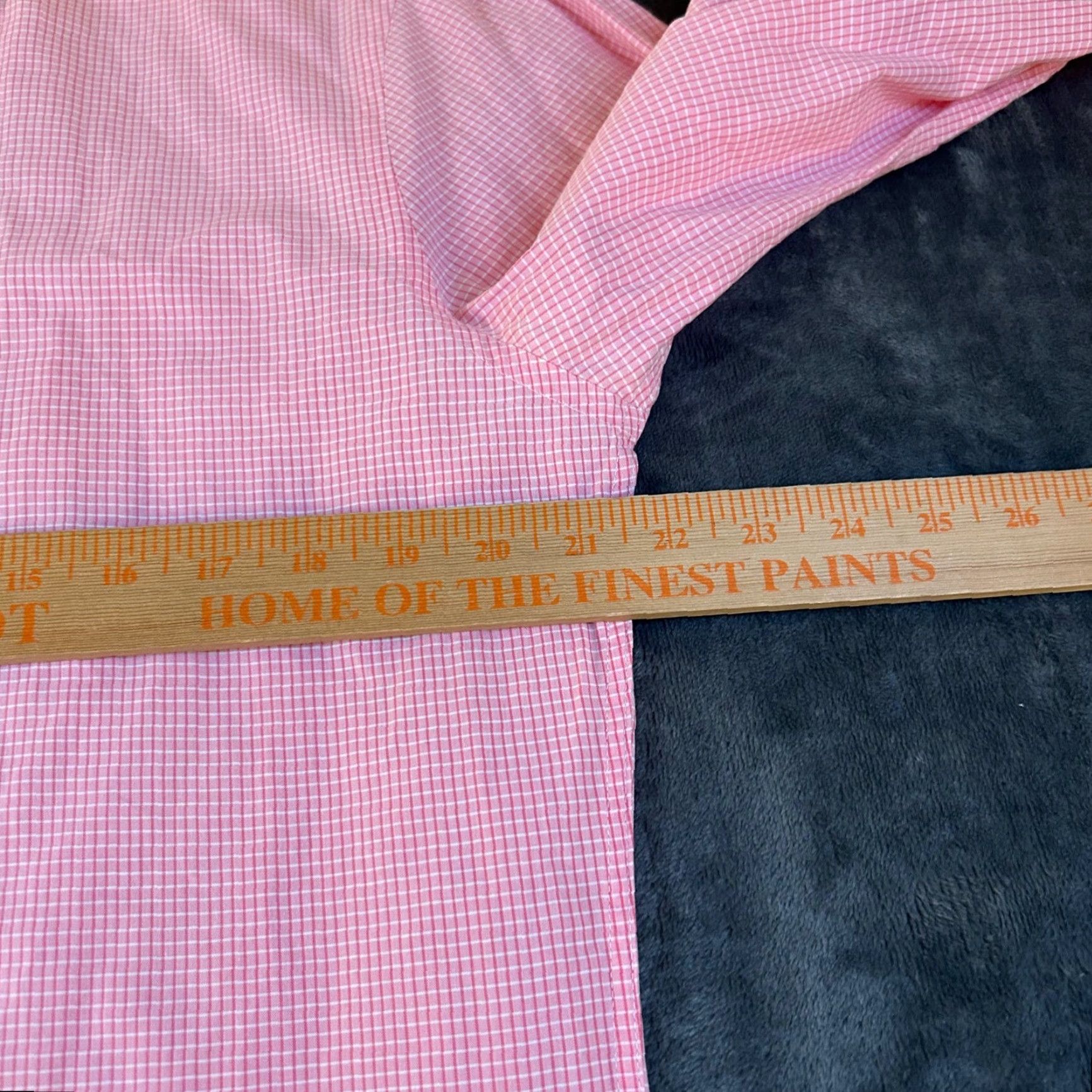 Nordstrom Nordstrom Dress Shirt Pink Gingham Check Trim Fit Long Sleeve Mens 15 1/2 Size 42R - 5 Thumbnail