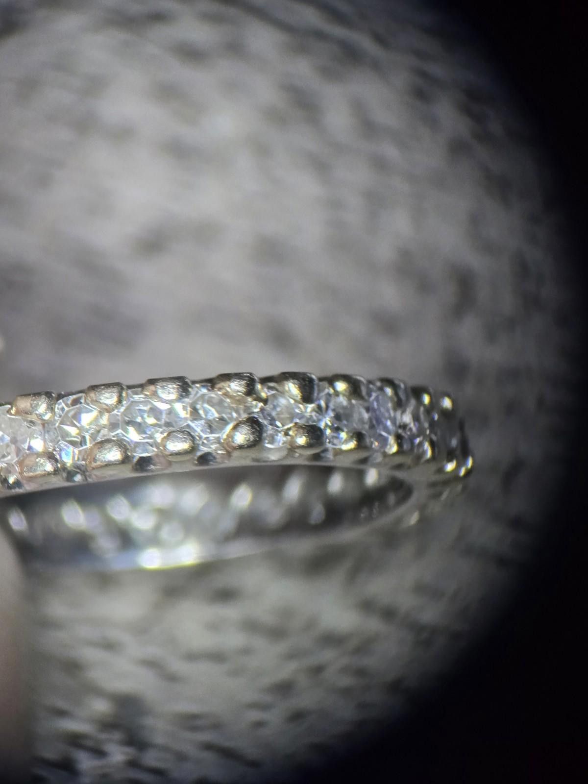 Other ​14k White Gold ~0.88ctw Diamond Eternity Band Ring 2.9g Size ONE SIZE - 7 Thumbnail