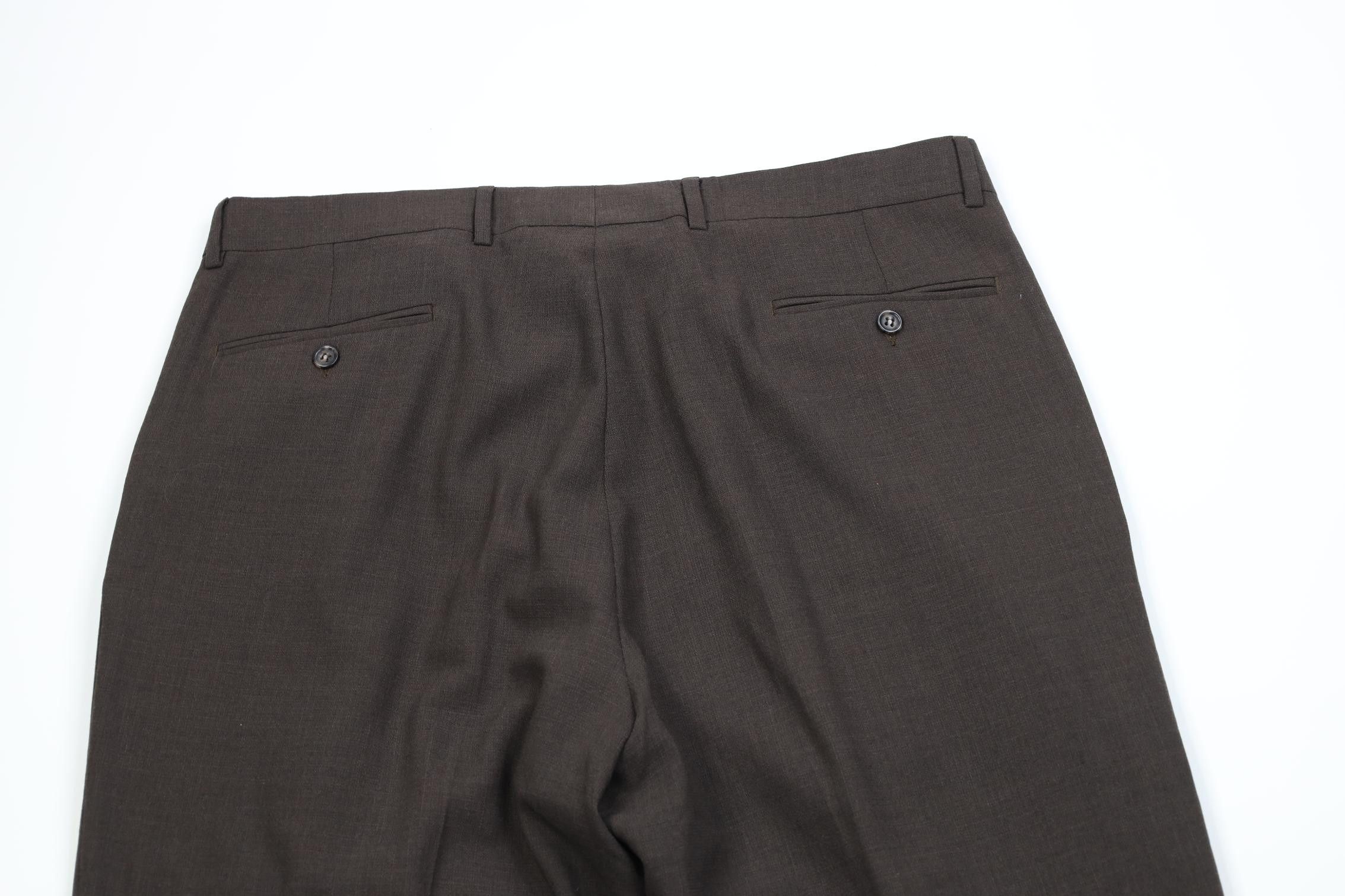 Vintage Vintage 90s Streetwear Pleated Wide Leg Chino Pants Brown Size US 38 / EU 54 - 12 Thumbnail