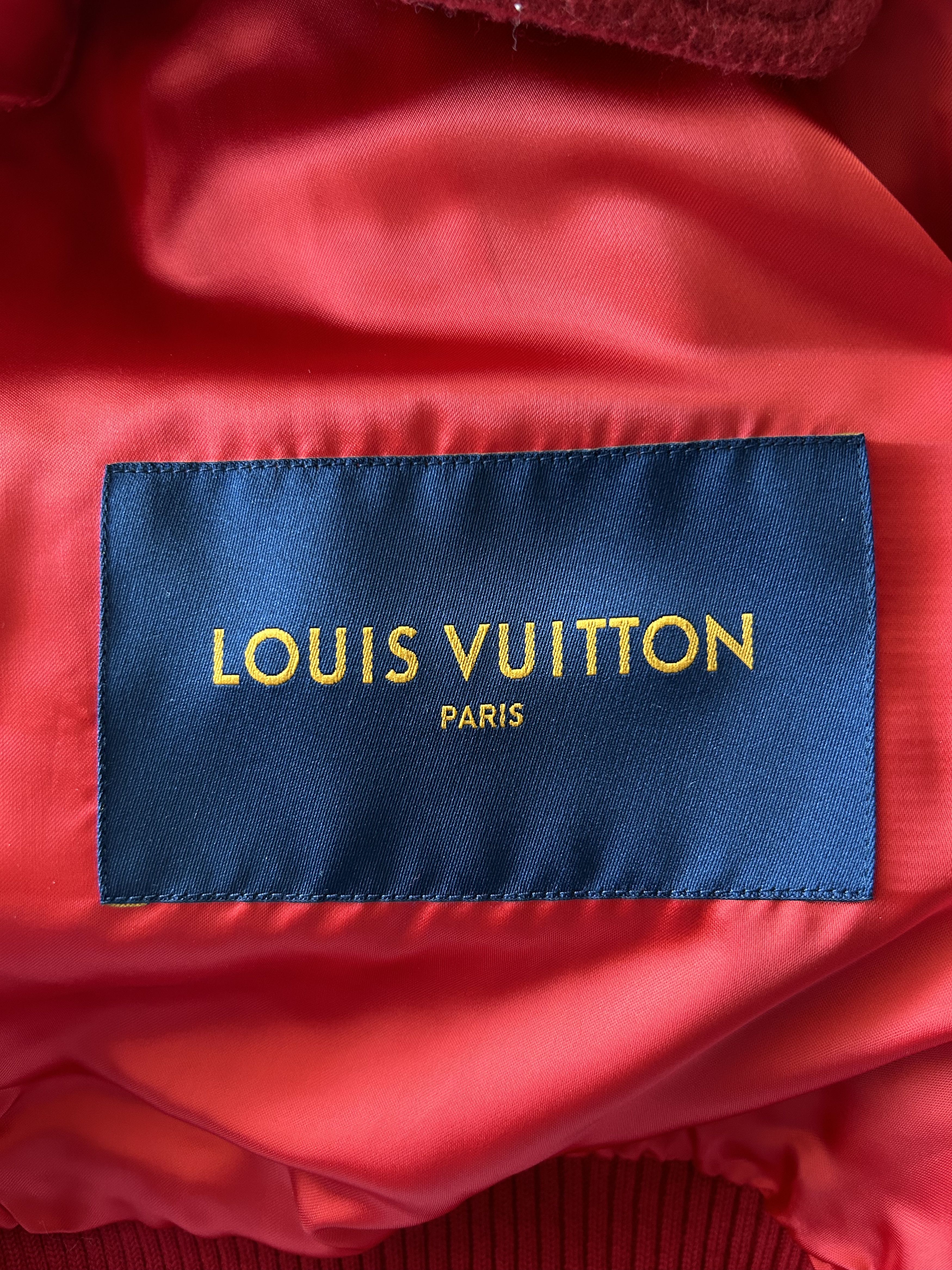 Louis Vuitton Louis Vuitton Red & White Dreaming Varsity Jacket Size US M / EU 48-50 / 2 - 3 Thumbnail