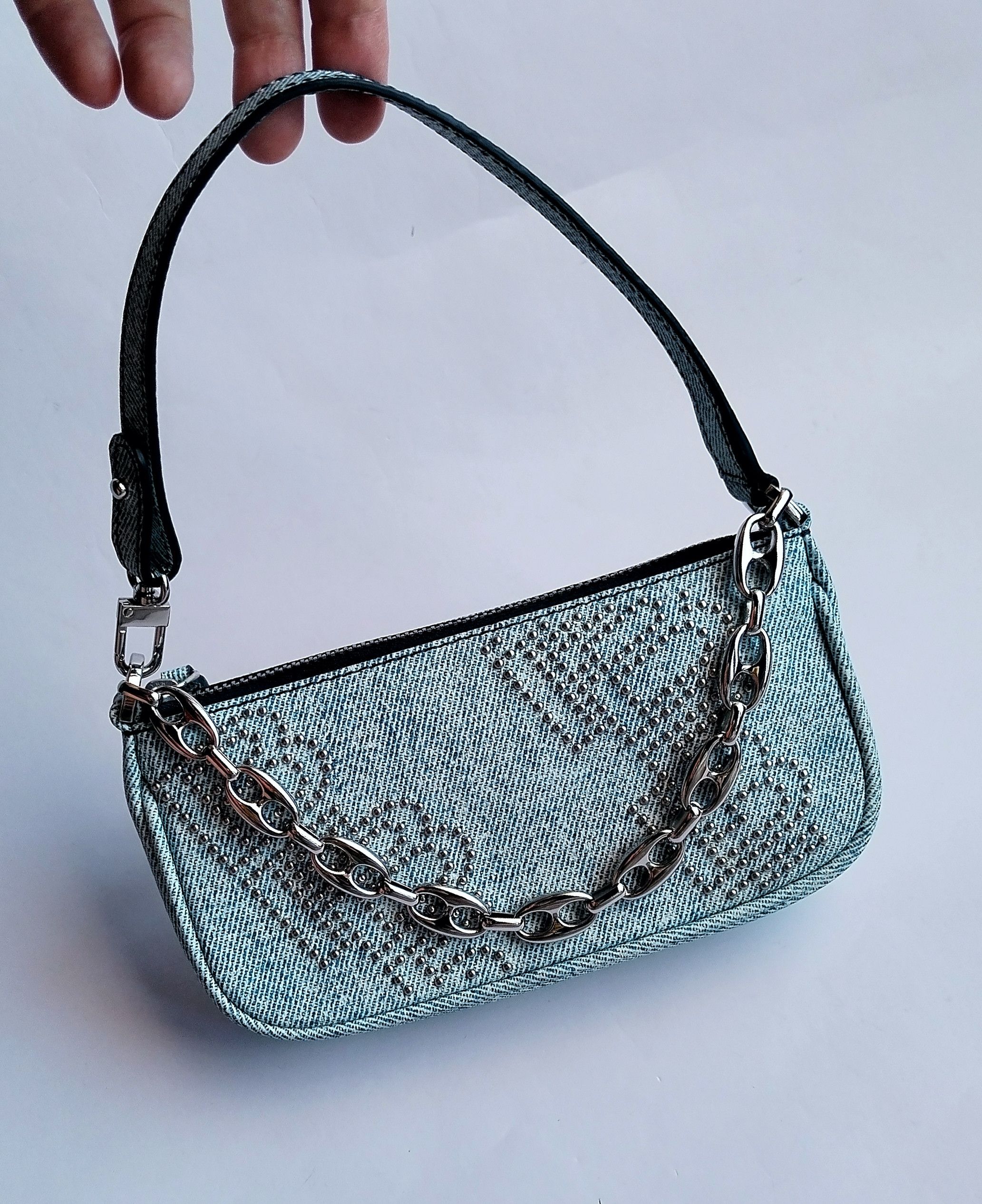 By Far 'Rachel mini' denim print bag Size ONE SIZE - 9 Thumbnail