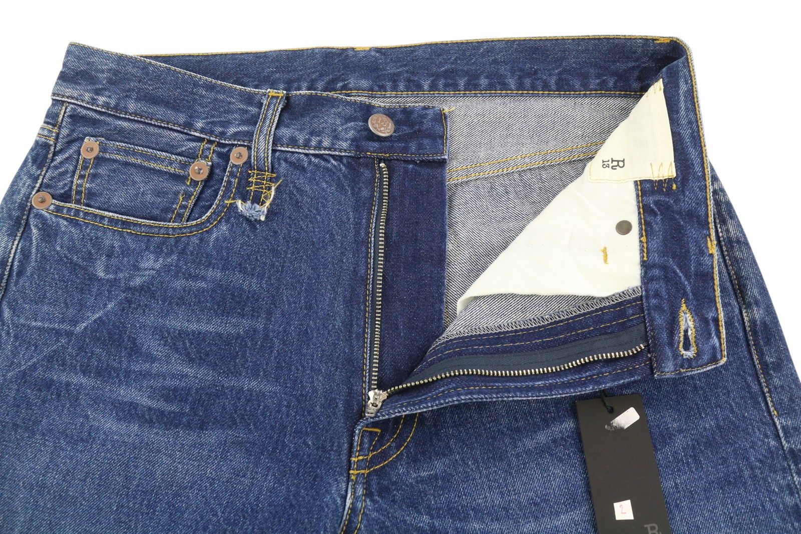 R13 BOYFRIEND 27 Jasper Let Down Tex Faded Blue Ankle 85432 Size 27" / US 4 / IT 40 - 4 Thumbnail