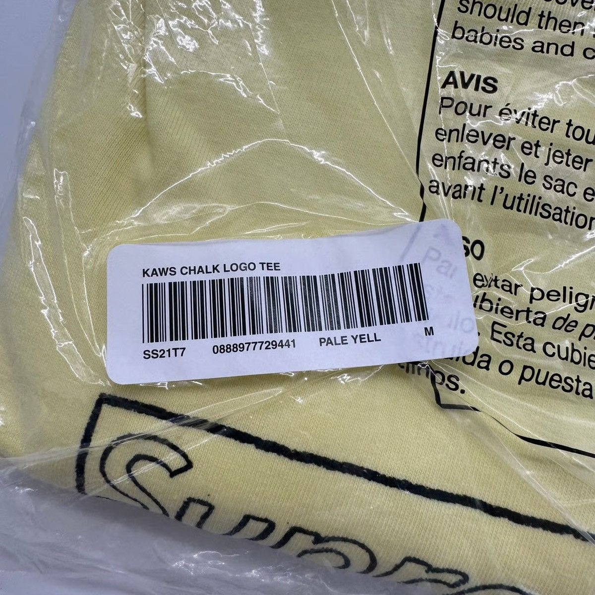 Kaws × Supreme Supreme KAWS Chalk Logo Tee Pale Yellow Size US M / EU 48-50 / 2 - 4 Thumbnail