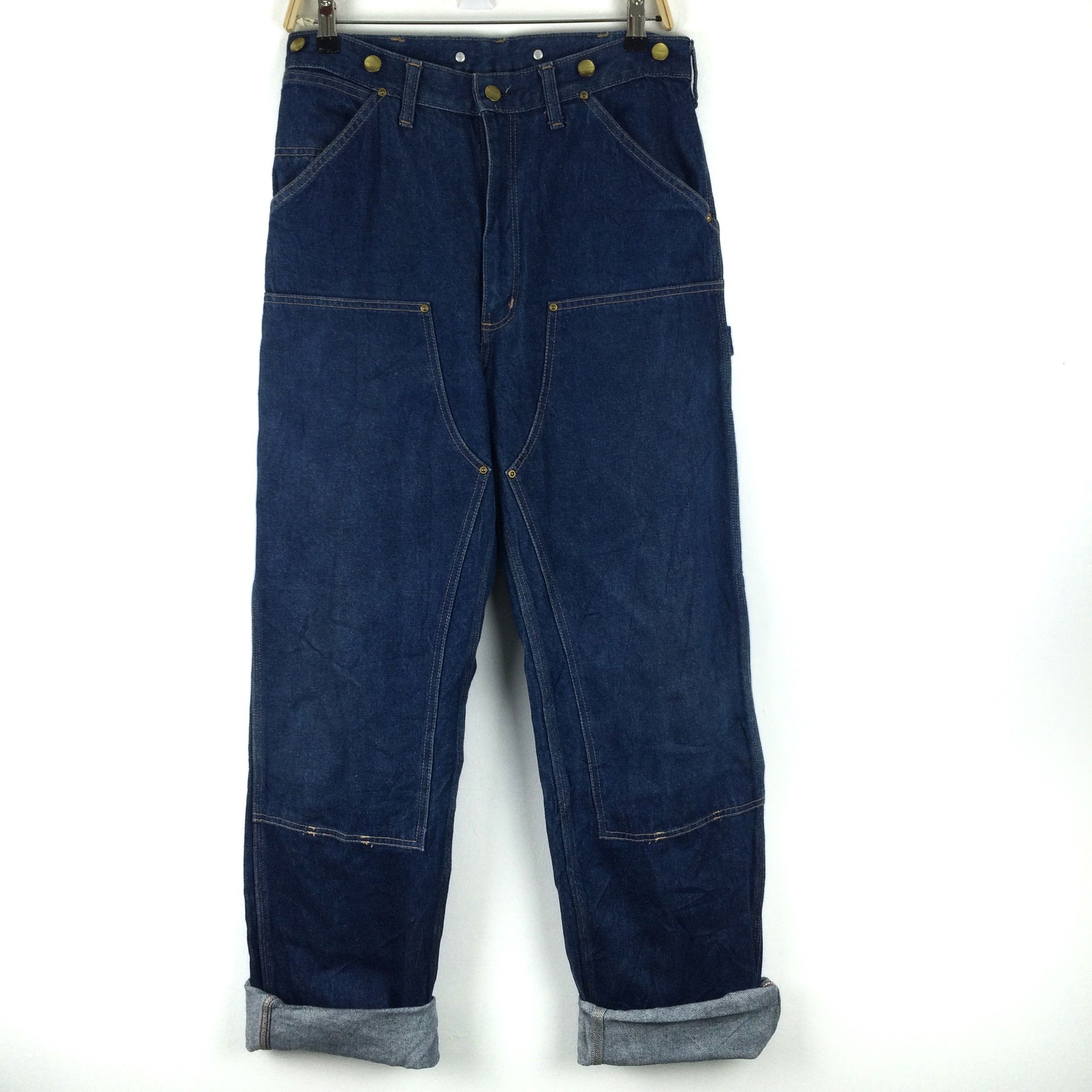 Carhartt × Vintage X214 CARHARTT VTG OVERALL DENIM CARPENTER PANTS WORKWEAR Size US 32 / EU 48 - 2 Thumbnail