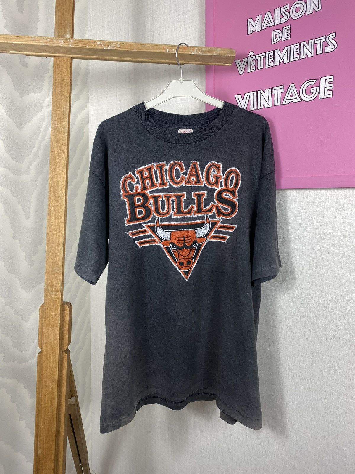 NBA × Vintage Chicago Bulls USA Vintage T Shirt Size US XL / EU 56 / 4 - 4 Thumbnail
