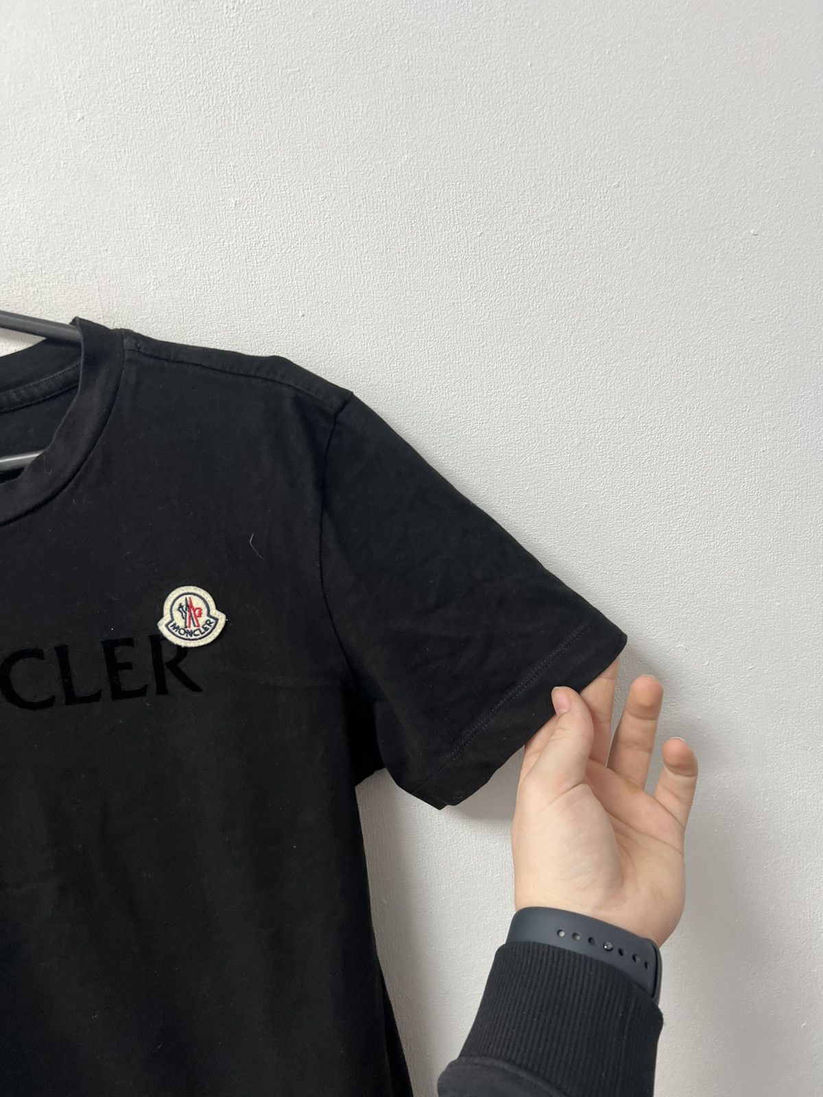 Moncler T-Shirt Moncler big logo black Size US S / EU 44-46 / 1 - 4 Thumbnail