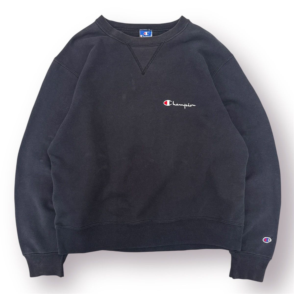 Champion 🔥 80's Champion Made in USA Distressed Blue Boxy sweatshirt Size US M / EU 48-50 / 2 - 1 Thumbnail
