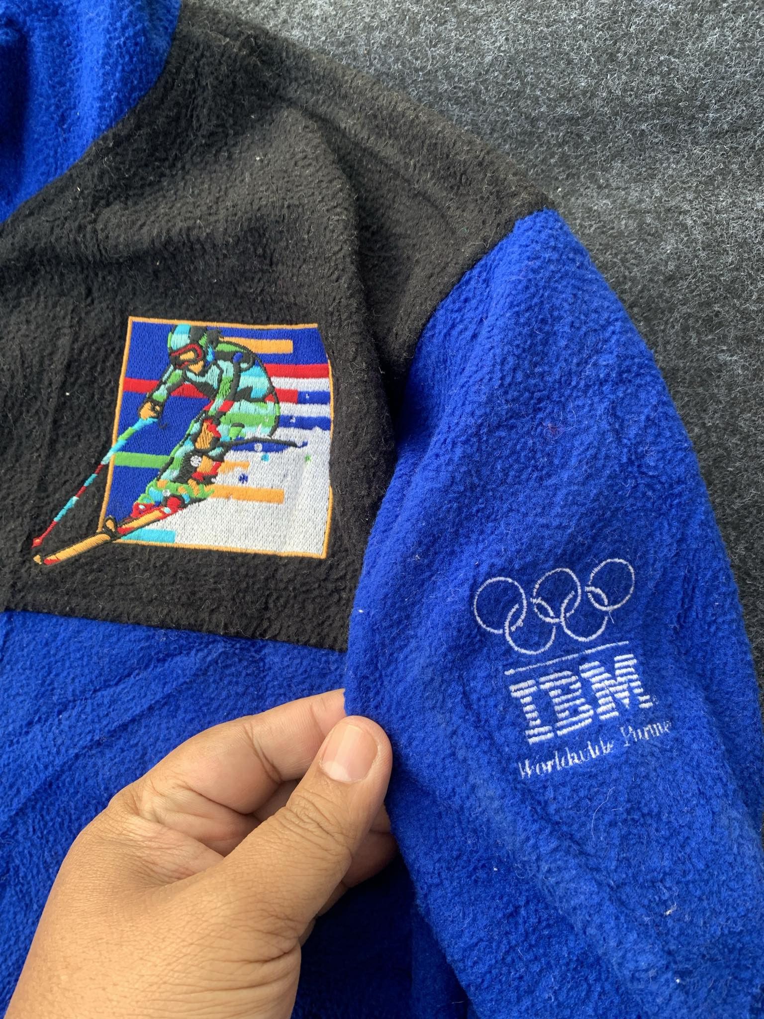USA Olympics IBM x OLYMPIC worldwide partner Fleece jacket - Ski Graphic. Size US M / EU 48-50 / 2 - 3 Thumbnail