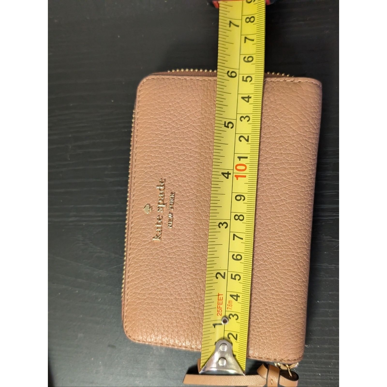 Kate Spade kate spade Pebbled Zip-Around Wallet in Brown Size ONE SIZE - 8 Thumbnail
