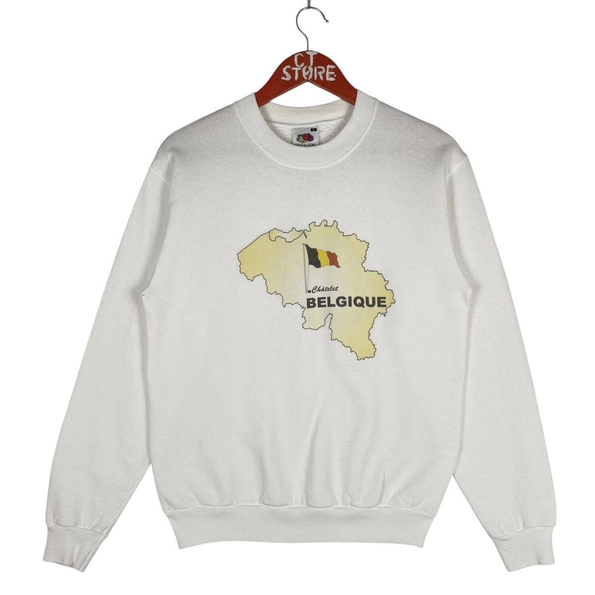 Fruit Of The Loom Vintage Belgique Chatelet Crewneck Sweatshirt Size S Size US S / EU 44-46 / 1 - 1 Thumbnail
