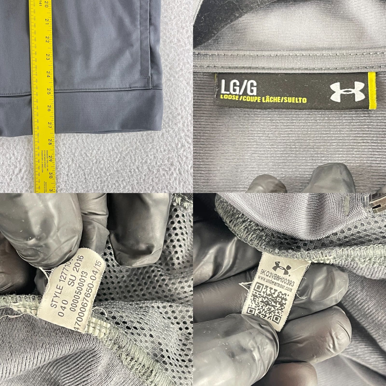 Under Armour Under Armour Basketball Jacket Mens Large Gray Full Zip Long Sleeve Notre Dame Size US L / EU 52-54 / 3 - 8 Thumbnail