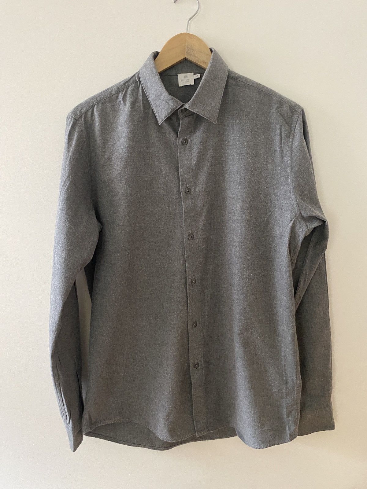 Sunspel Sunspel Grey Long Sleeve Shirt (M) Size US M / EU 48-50 / 2 - 1 Thumbnail