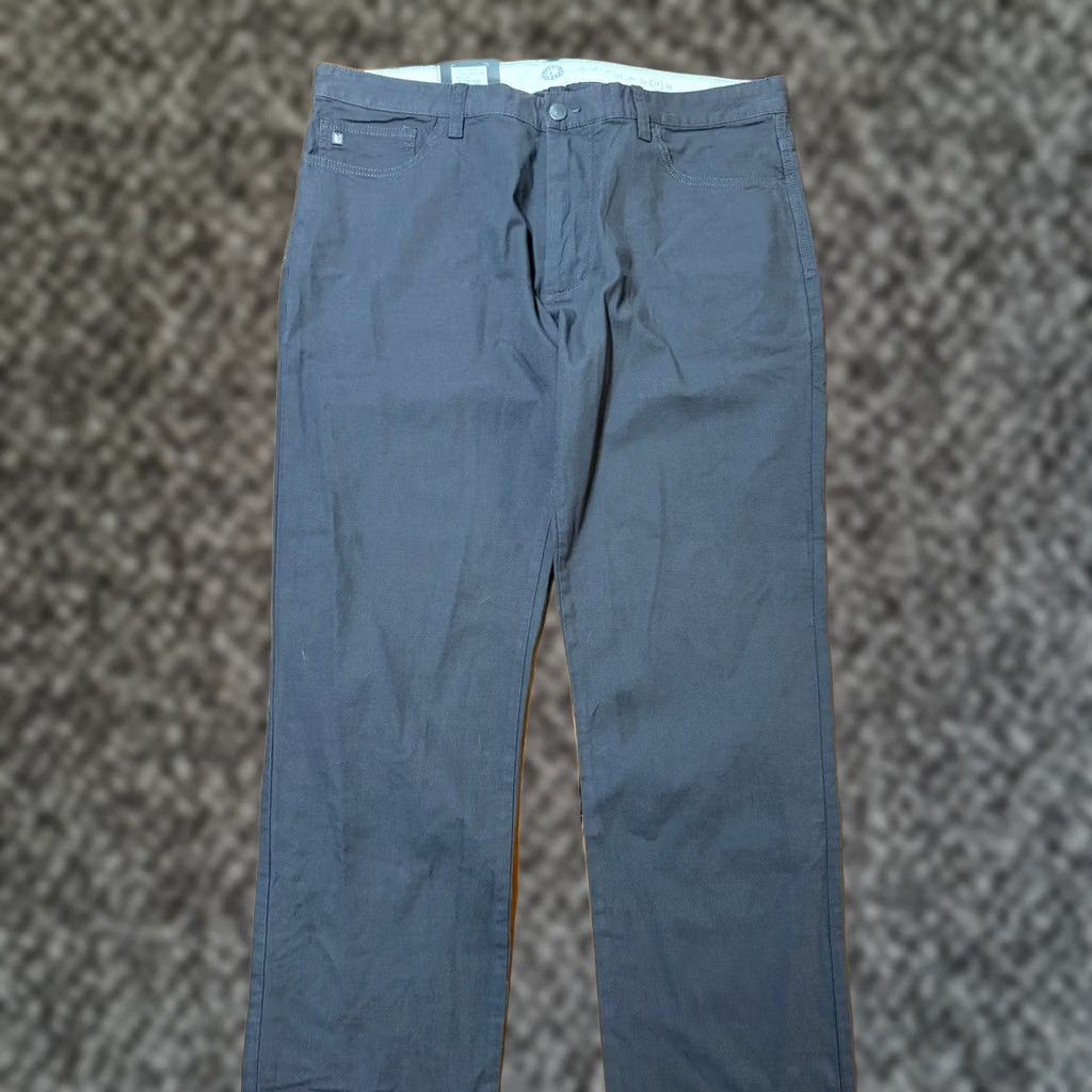 Vintage Linksoul Pants 38 x 31.5 Bamboo Cotton Straight Chino Stretch Charcoal Gray NN Logo Flat Front Men Regular Classic Size 38 Pants Mens Size US 38 / EU 54 - 1 Thumbnail