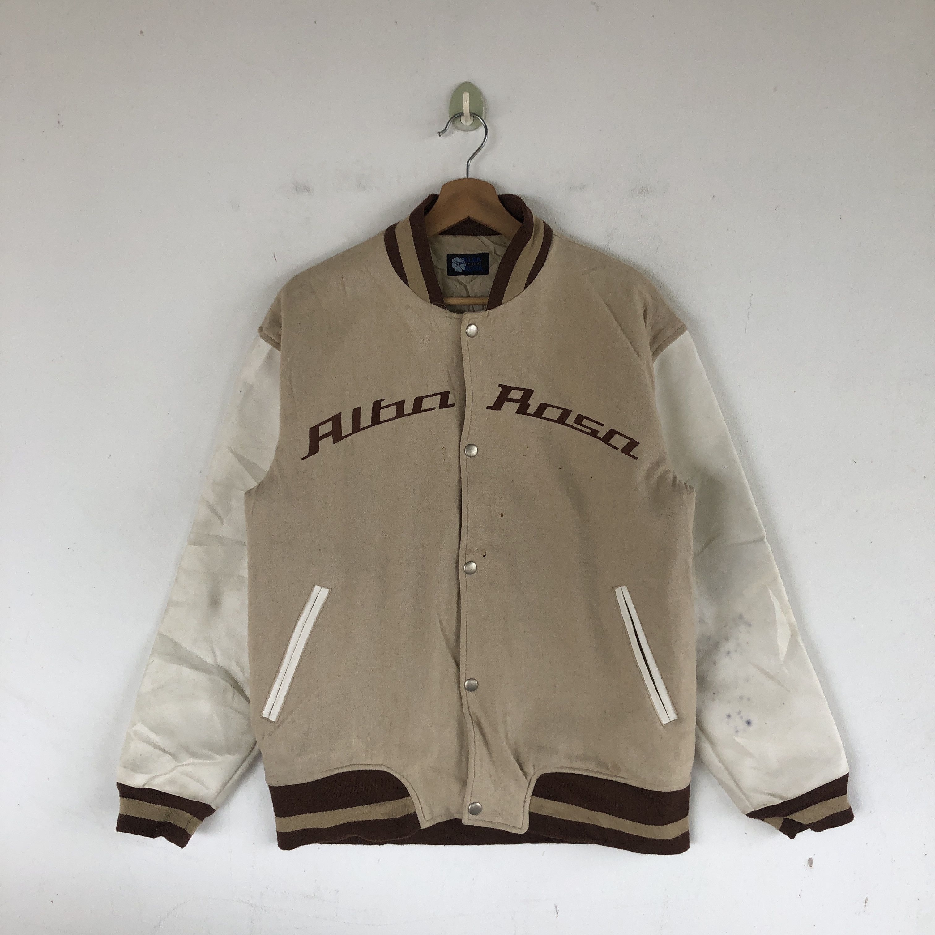 Other Vintage Alba Rosa Letterman Varsity Wool Leather Jackets Size M / US 6-8 / IT 42-44 - 1 Thumbnail
