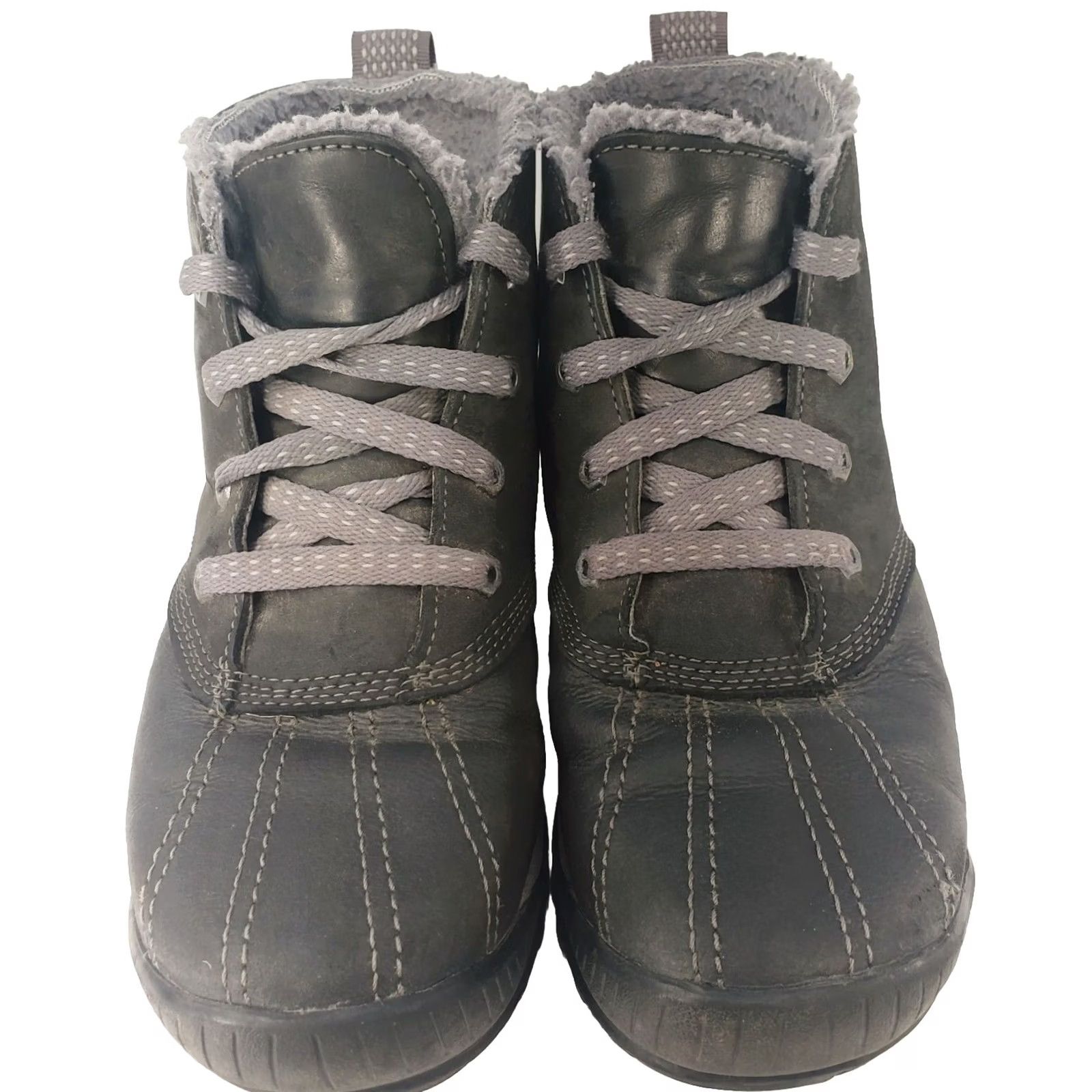 Timberland Timberland Women's 6.5M Black Leather Ankle Boot Lace Up Hiker Model 5291 Size US 7 / IT 37 - 3 Thumbnail