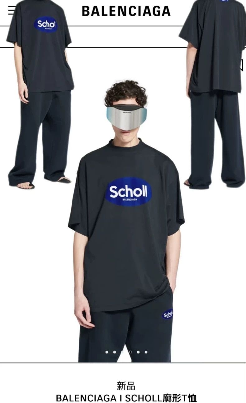 Balenciaga Balenciaga Scholl co-branded loose short sleeves Size US S / EU 44-46 / 1 - 6 Thumbnail