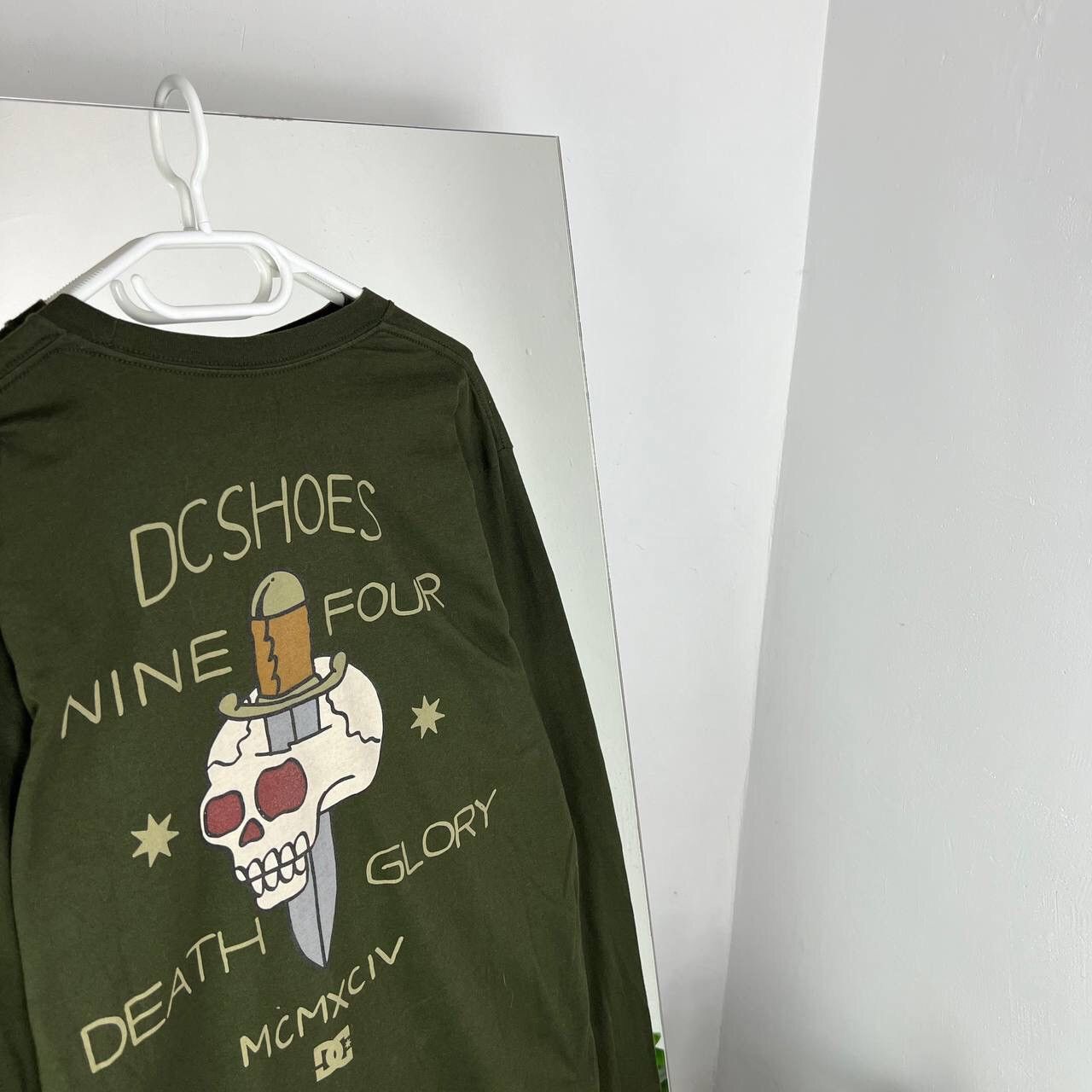 DC DC Shoes Death Glory Skull Vintage Long Sleeve Y2k Size US M / EU 48-50 / 2 - 2 Thumbnail