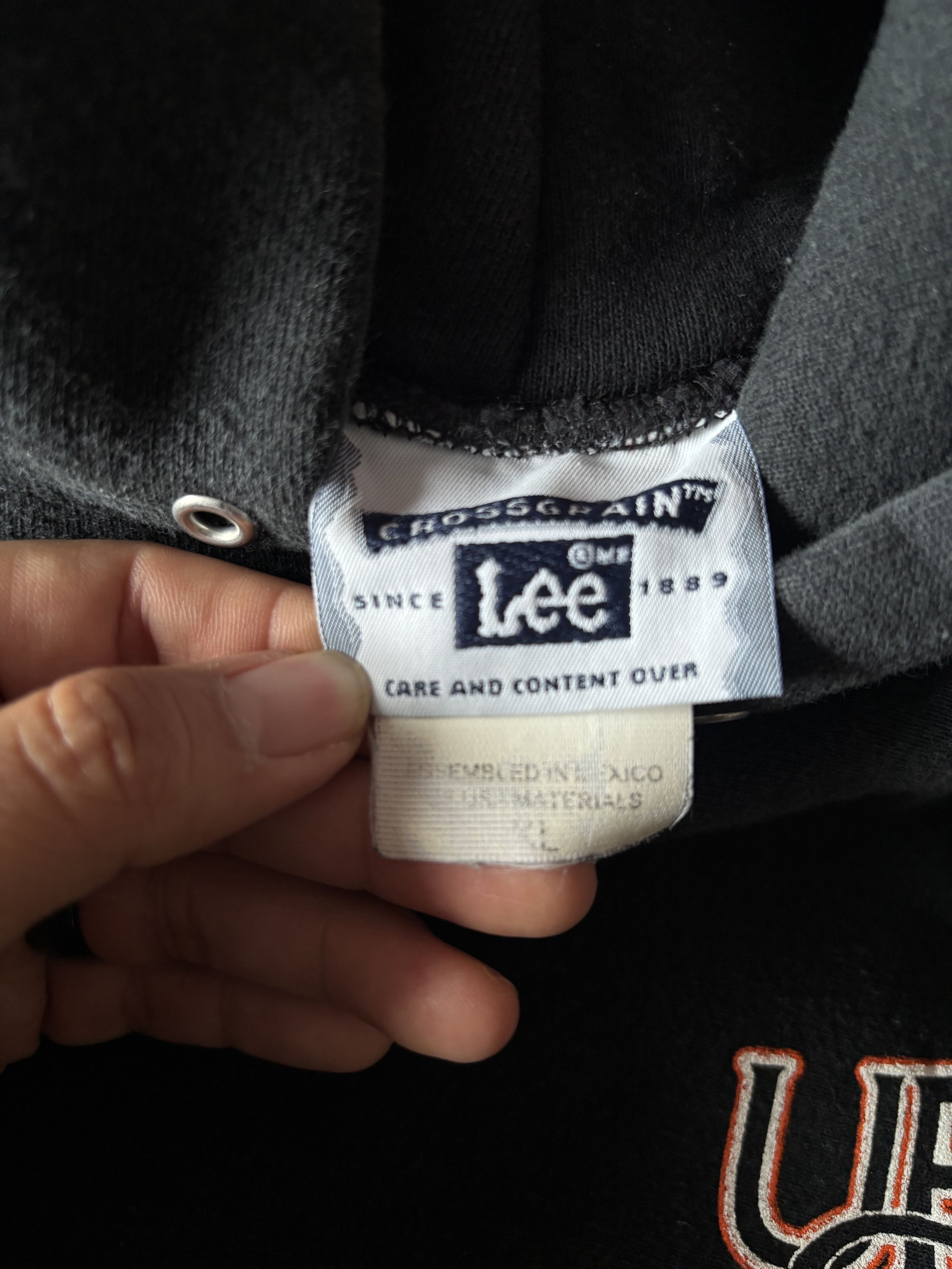 Lee Vintage Lee Crossgrain Black Hoodie Size US XL / EU 56 / 4 - 2 Thumbnail