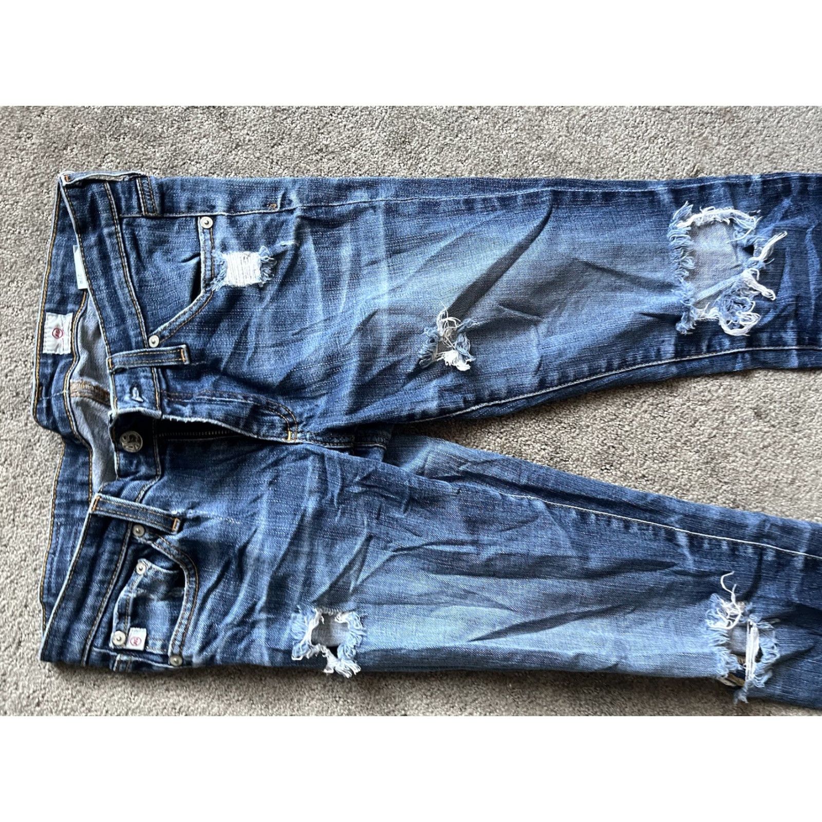 Vintage VINTAGE Adriano Goldschmied Jeans Womens 27 Skinny Straight Denim Pants City Preppy Blue 90s Womens Size 27" / US 4 / IT 40 - 4 Thumbnail