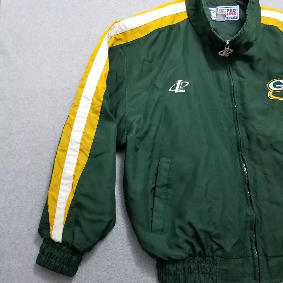 Logo Athletic Vtg Green Bay Packers Jacket Mens Large Zip Embroidered NFL Size US L / EU 52-54 / 3 - 2 Thumbnail