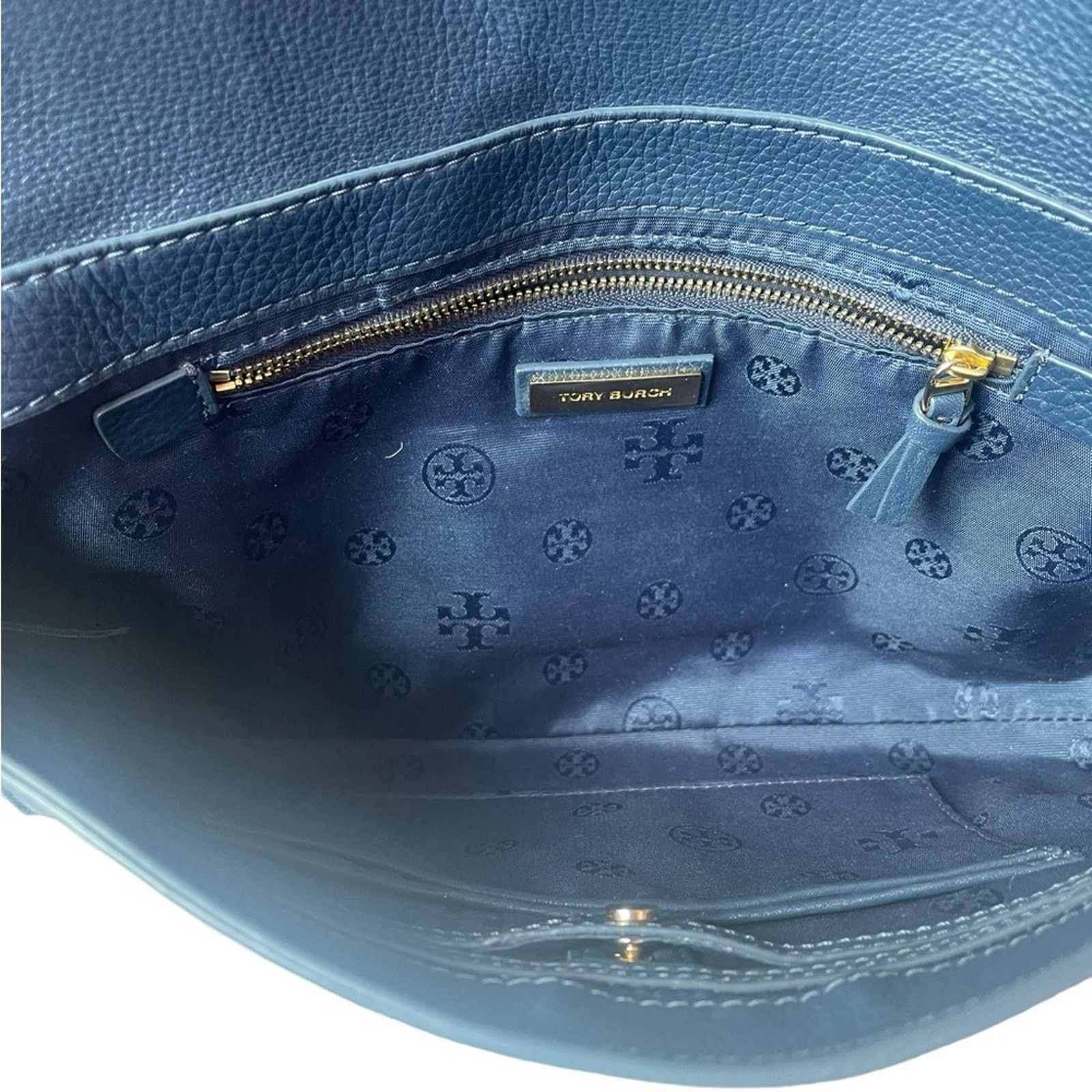 Tory Burch Tory Burch Britten Leather Fold Over Crossbody Bag Size ONE SIZE - 6 Thumbnail