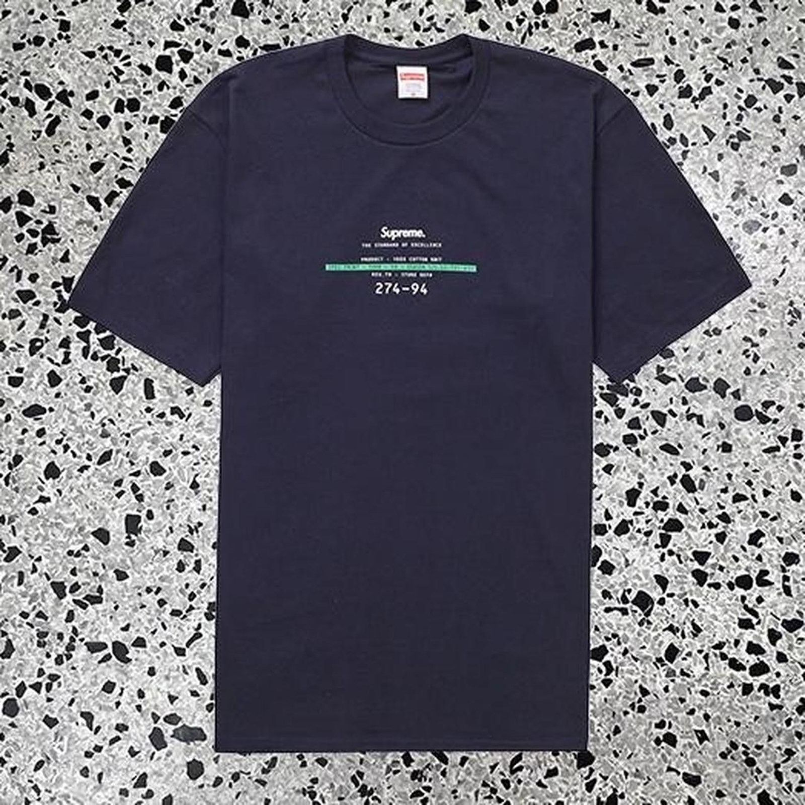 Supreme SUPREME SS 24 NAVY STANDARD TEE: Size US XL / EU 56 / 4 - 1 Thumbnail