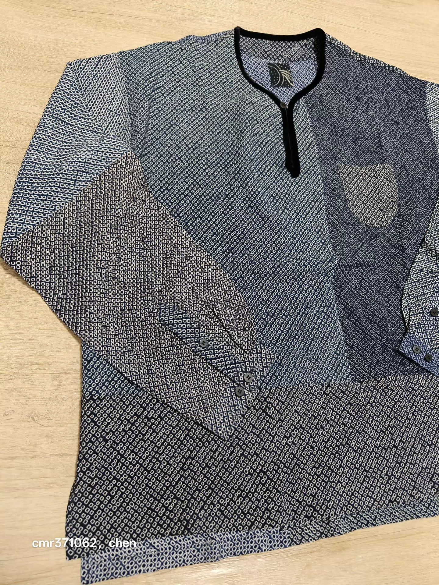 Visvim VISVIM 24 ICT TUNIC VT SHIBORI Navy 3 Silk Shibori Size US L / EU 52-54 / 3 - 2 Thumbnail