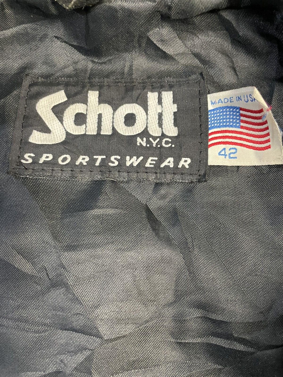 Schott Rare🔥90’S Schott Suede Leather Bomber Jacket Size 42 Size US L / EU 52-54 / 3 - 7 Thumbnail