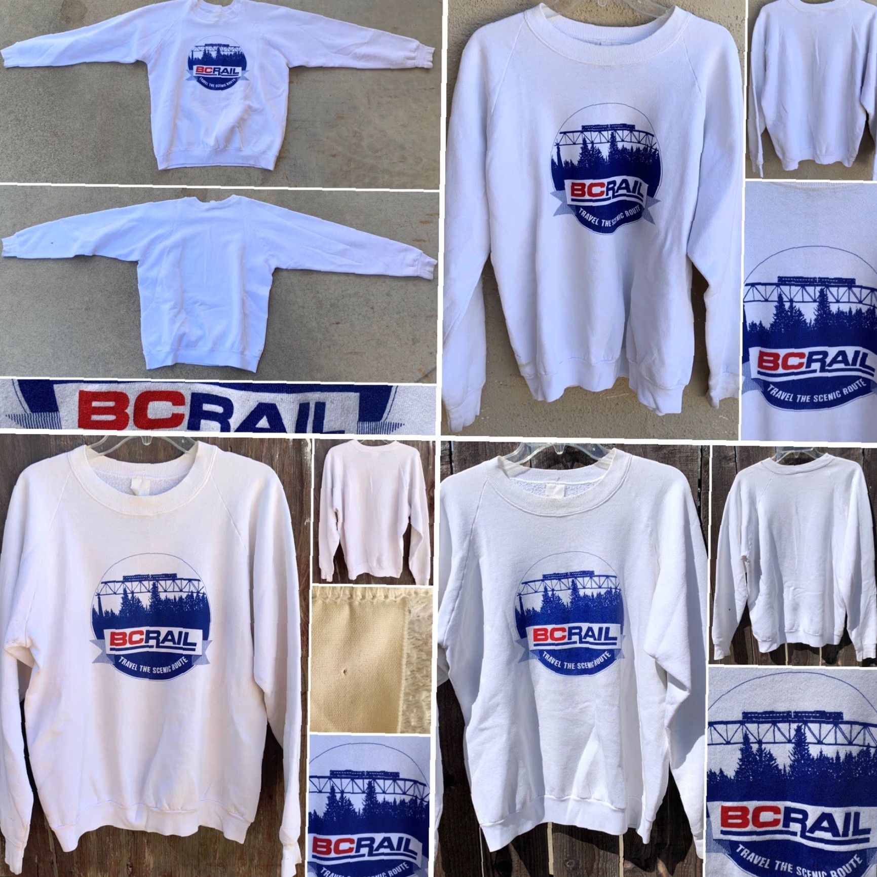 Vintage VINTAGE BC RAIL Sweatshirt Travel The Scenic Route Men L White Graphic Print Clothing Regular Sweatshirt Mens Size US L / EU 52-54 / 3 - 3 Thumbnail