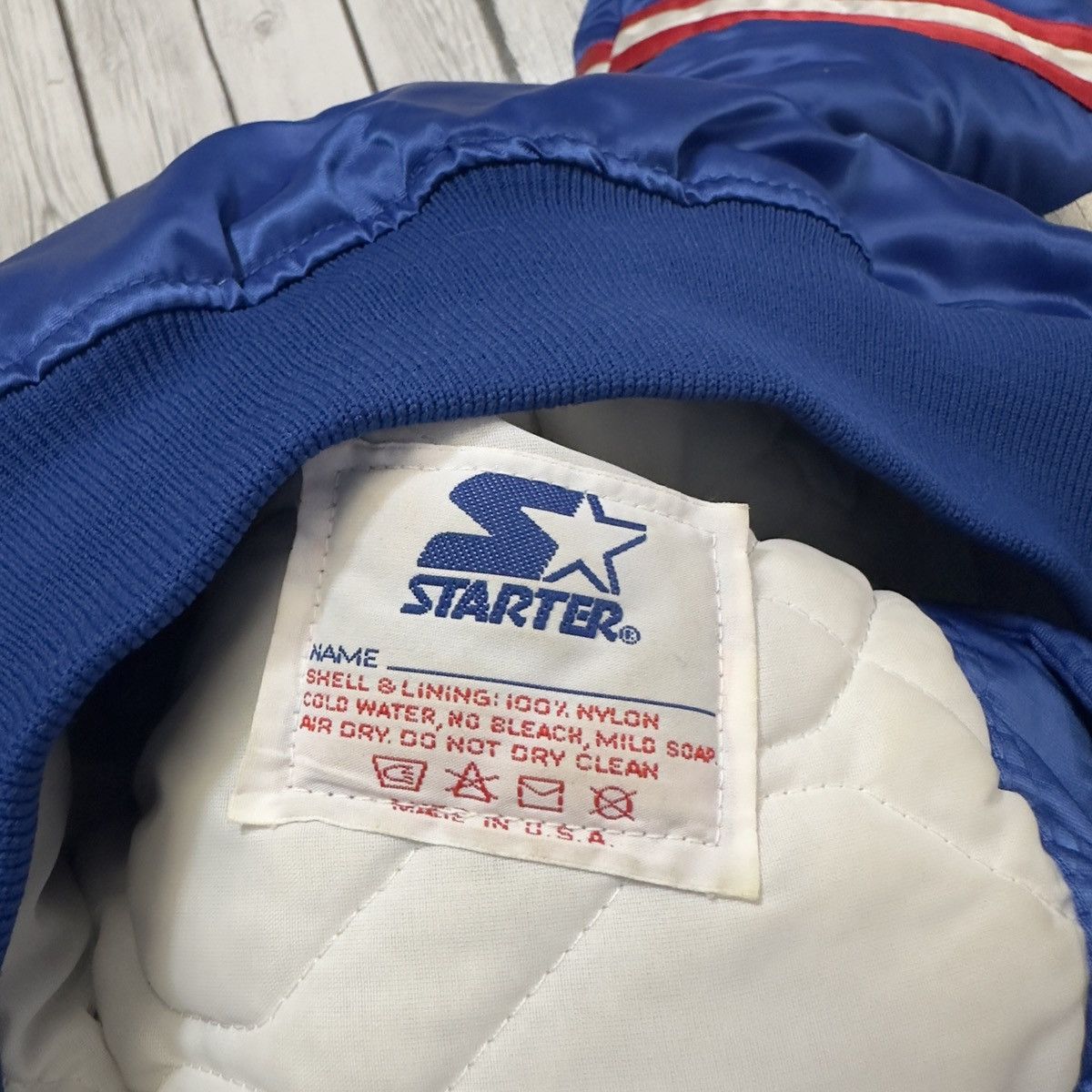 NFL × Starter × Vintage Vintage New York Giants satin bomber jacket Size US L / EU 52-54 / 3 - 7 Thumbnail