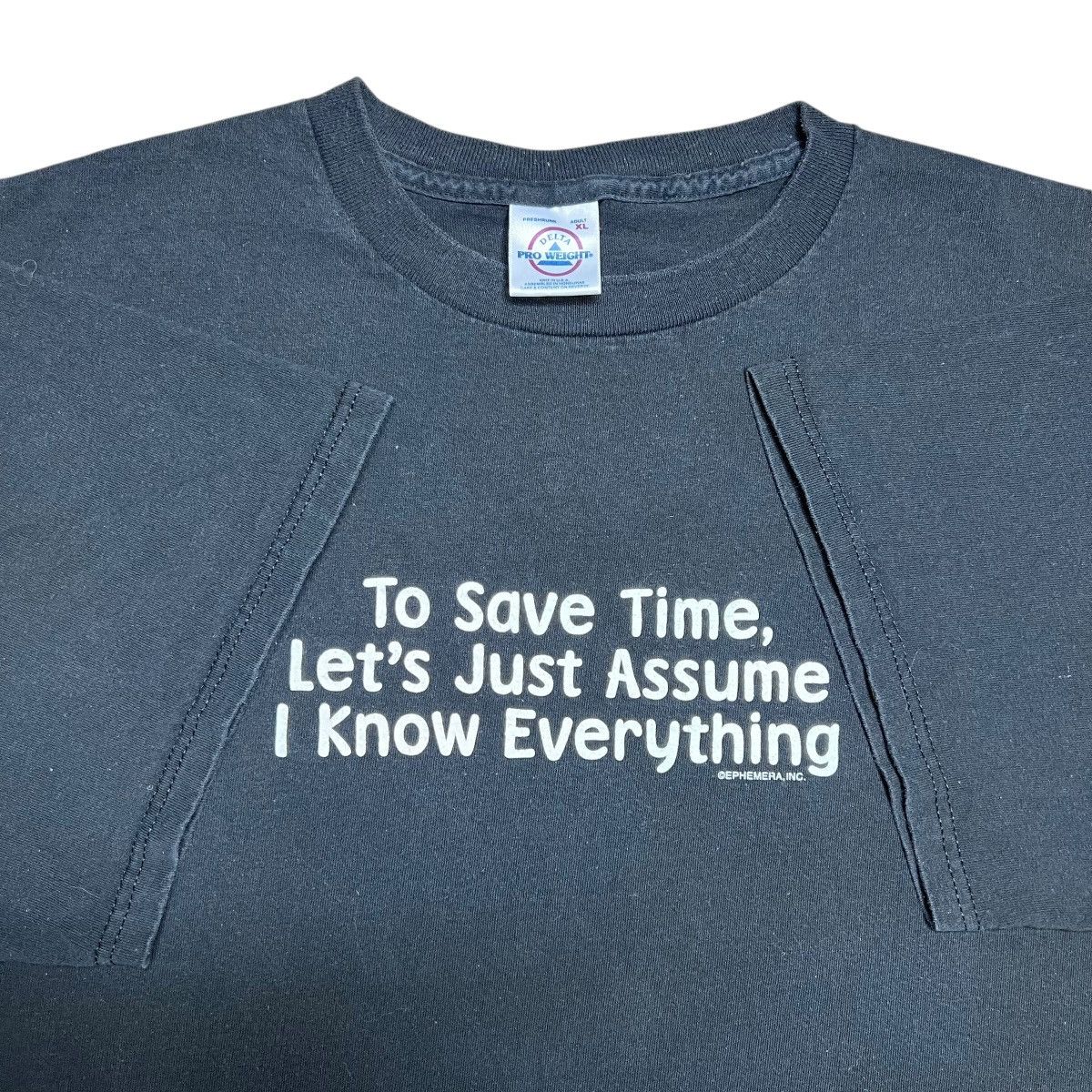 Vintage To Save Time Let’s Just Assume I Know Everything Quote Tee Size US XL / EU 56 / 4 - 2 Thumbnail