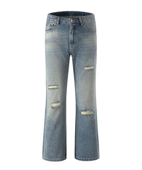 VIBE Retro simple classic distressed straight-leg ripped jeans Size US 32 / EU 48 - 6 Thumbnail