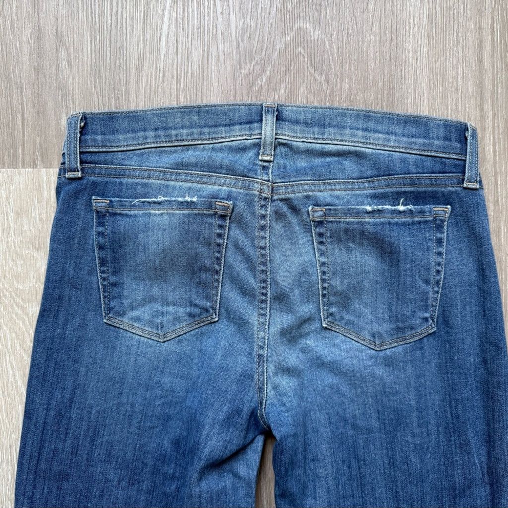 J Brand J Brand Blue Straight Leg Jeans with Distressed Fading Size 26" / US 2 / IT 38 - 10 Thumbnail